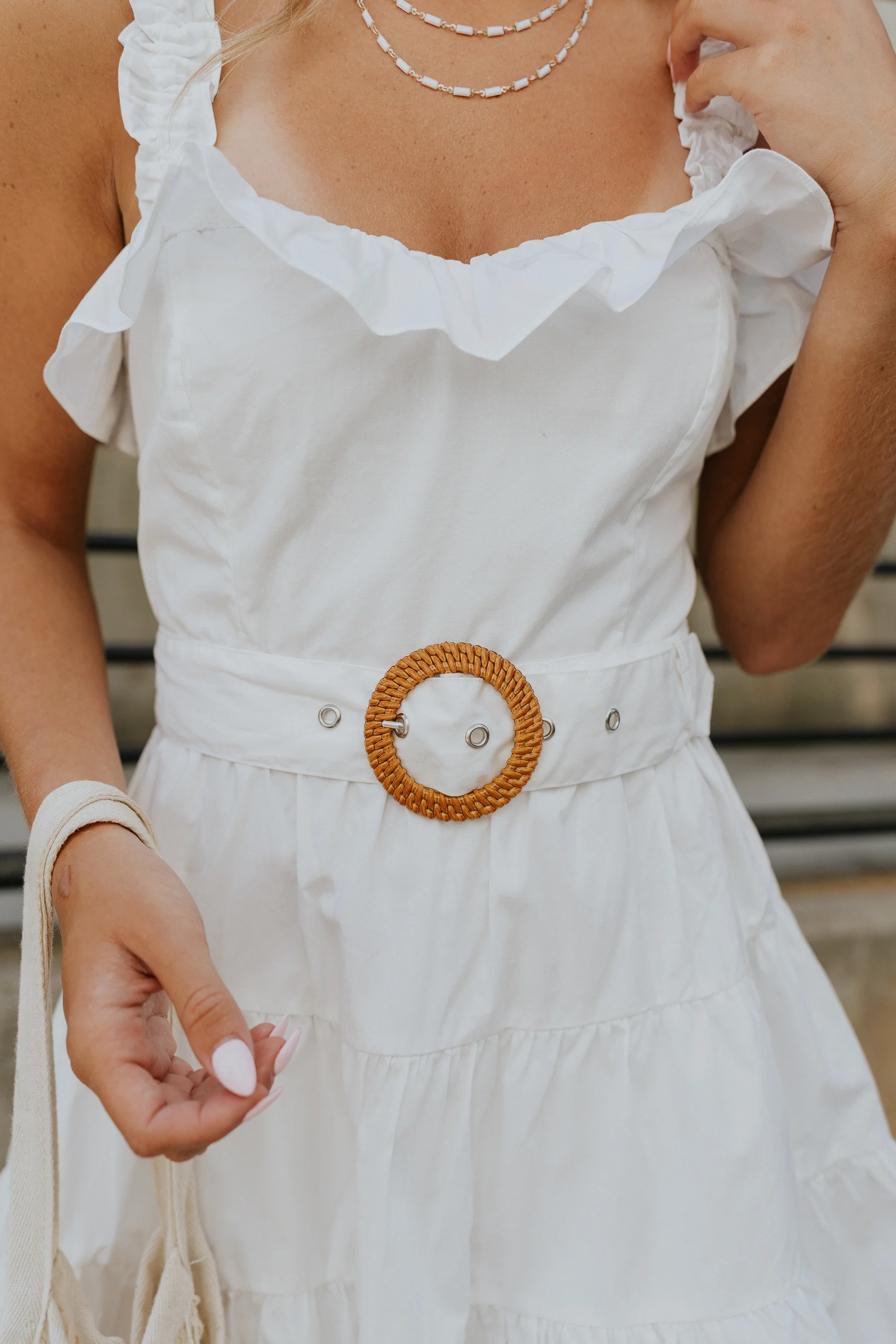 Destiny White Mini Dress - Image 6