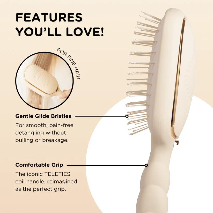 Detangler Hair Brush for Fine Hair in Tan - Image 3