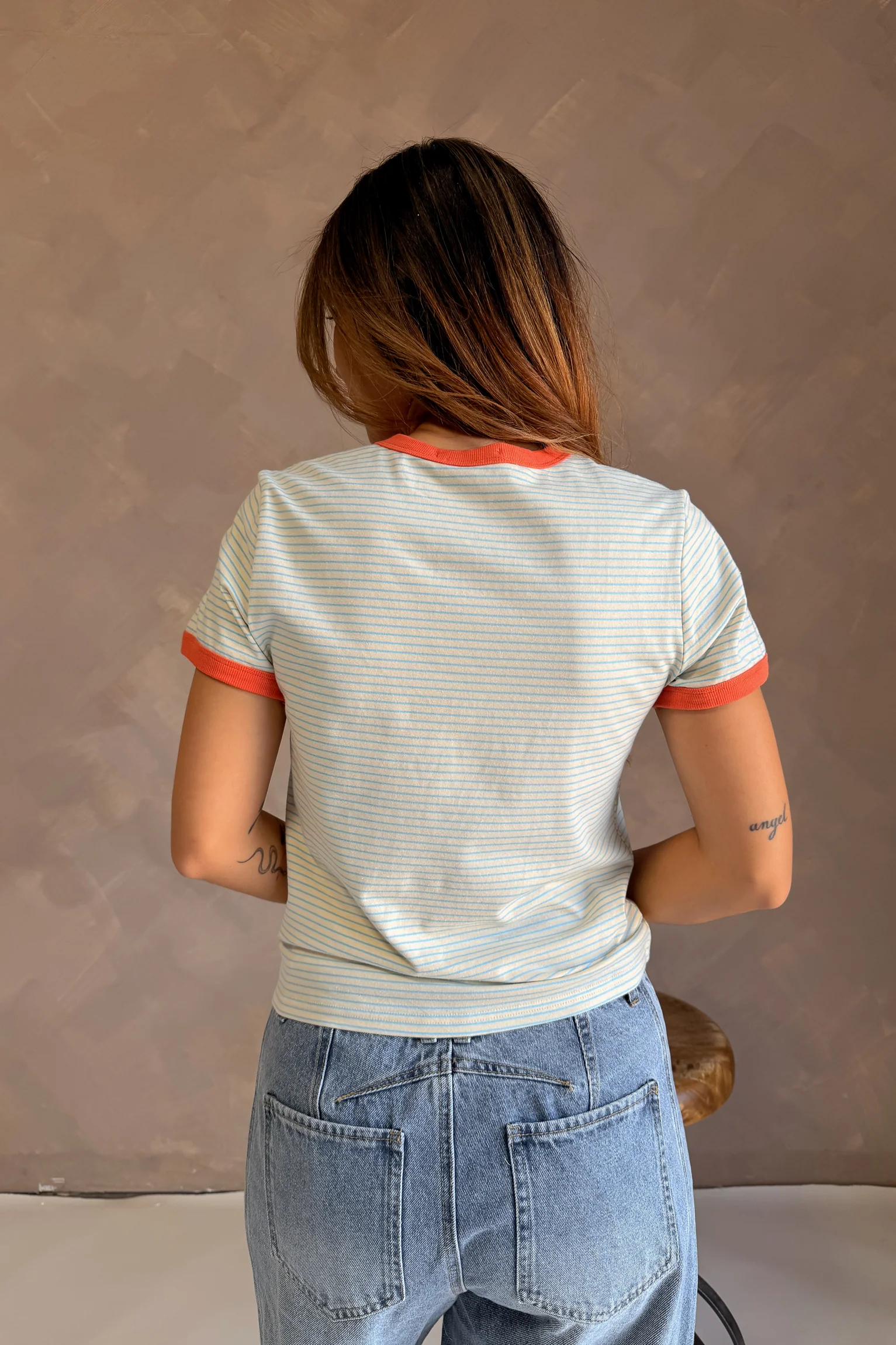 Devan Multi Striped Ringer Tee - Image 3
