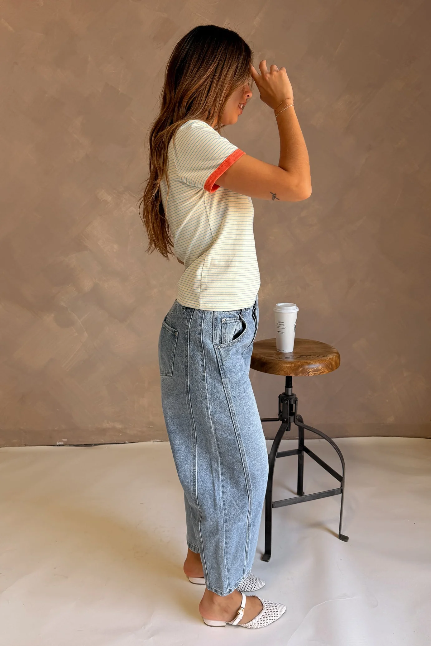 Devan Multi Striped Ringer Tee - Image 7