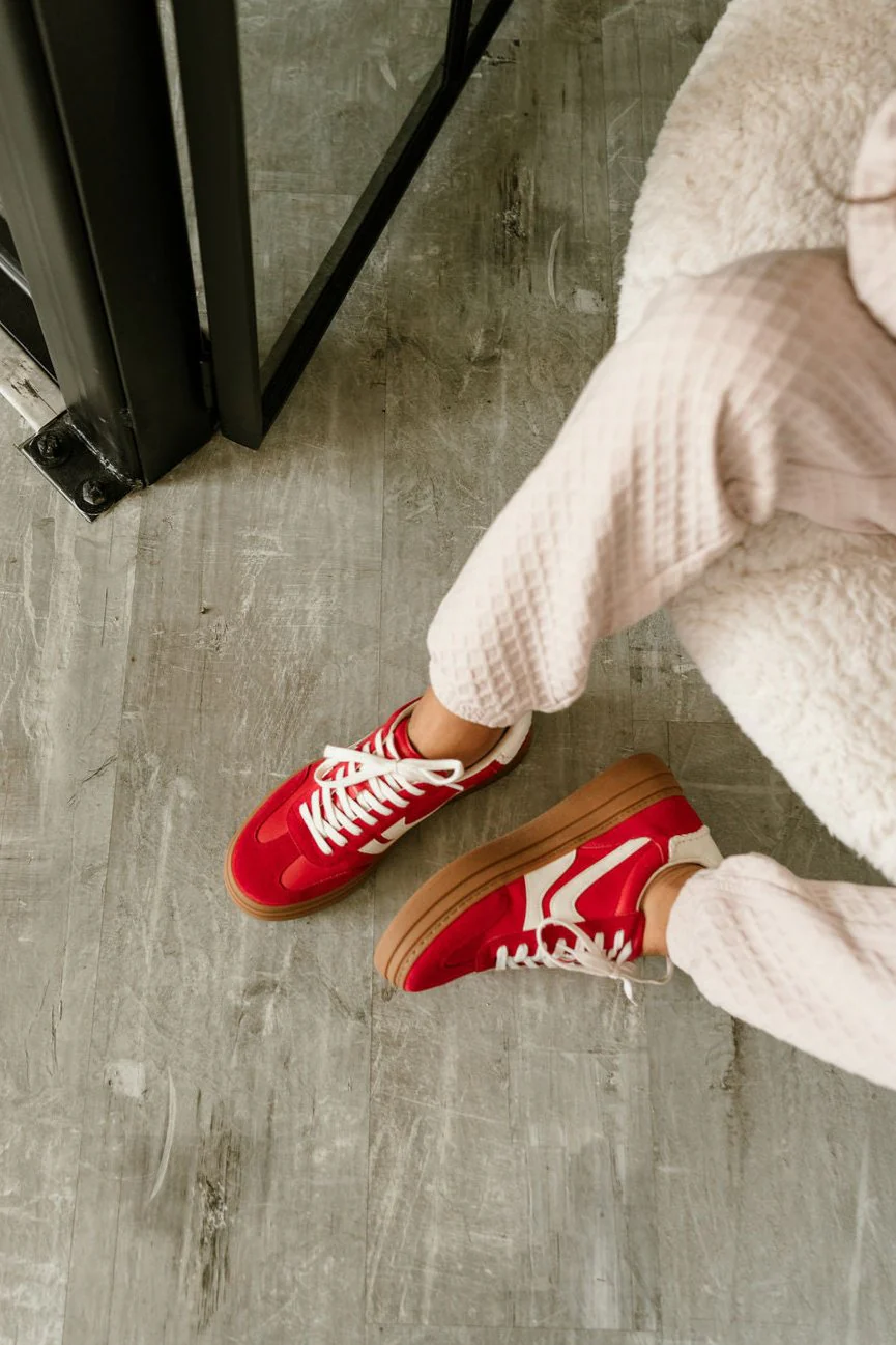 Steve Madden Dodge Red Multi Platform Sneaker - Image 5