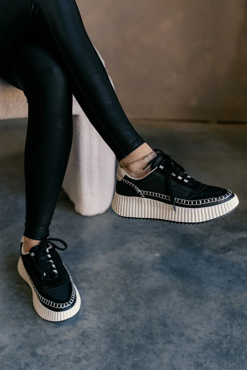 Dolce Vita Dolen Nylon Sneaker in Black Nylon