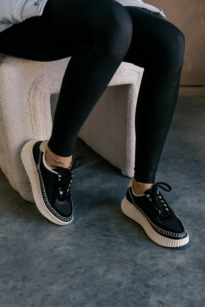 Dolce Vita Dolen Nylon Sneaker in Black Nylon - Image 3