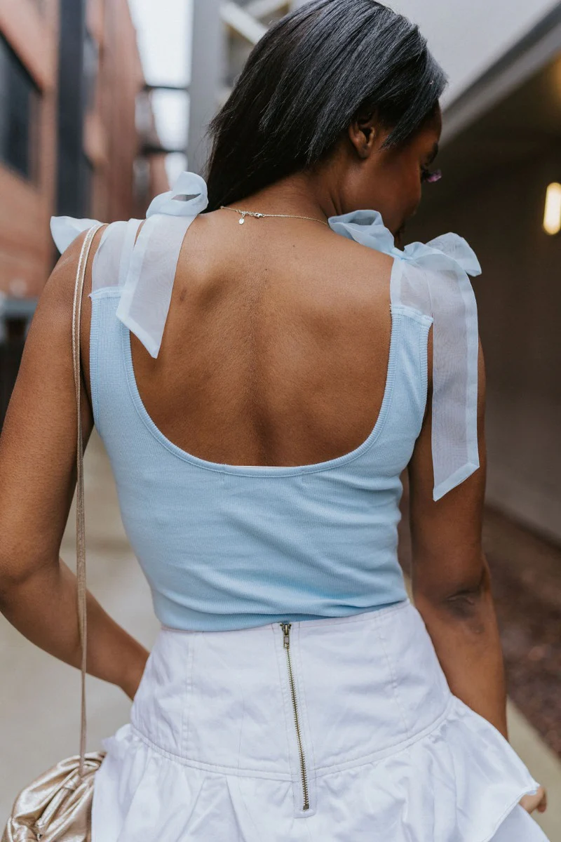 Don't Ever Look Back Bodysuit in Blue - Image 6