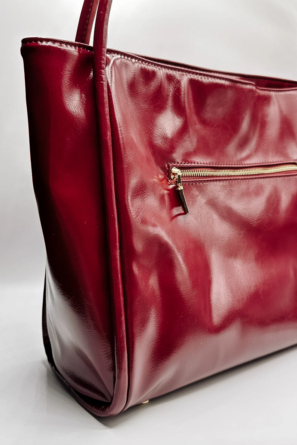 Doris Wine Patent Leather Purse - Image 4
