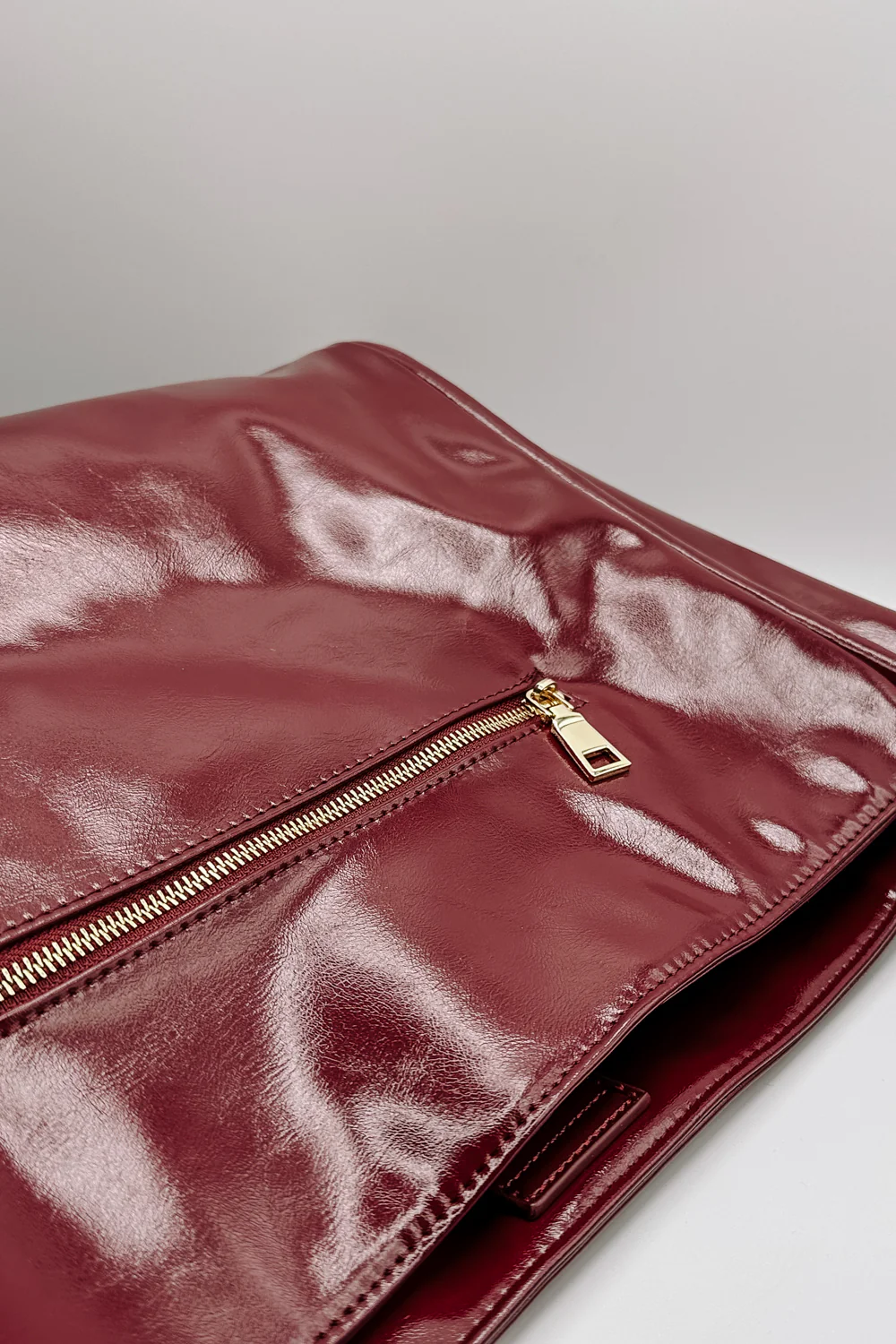 Doris Wine Patent Leather Purse - Image 6