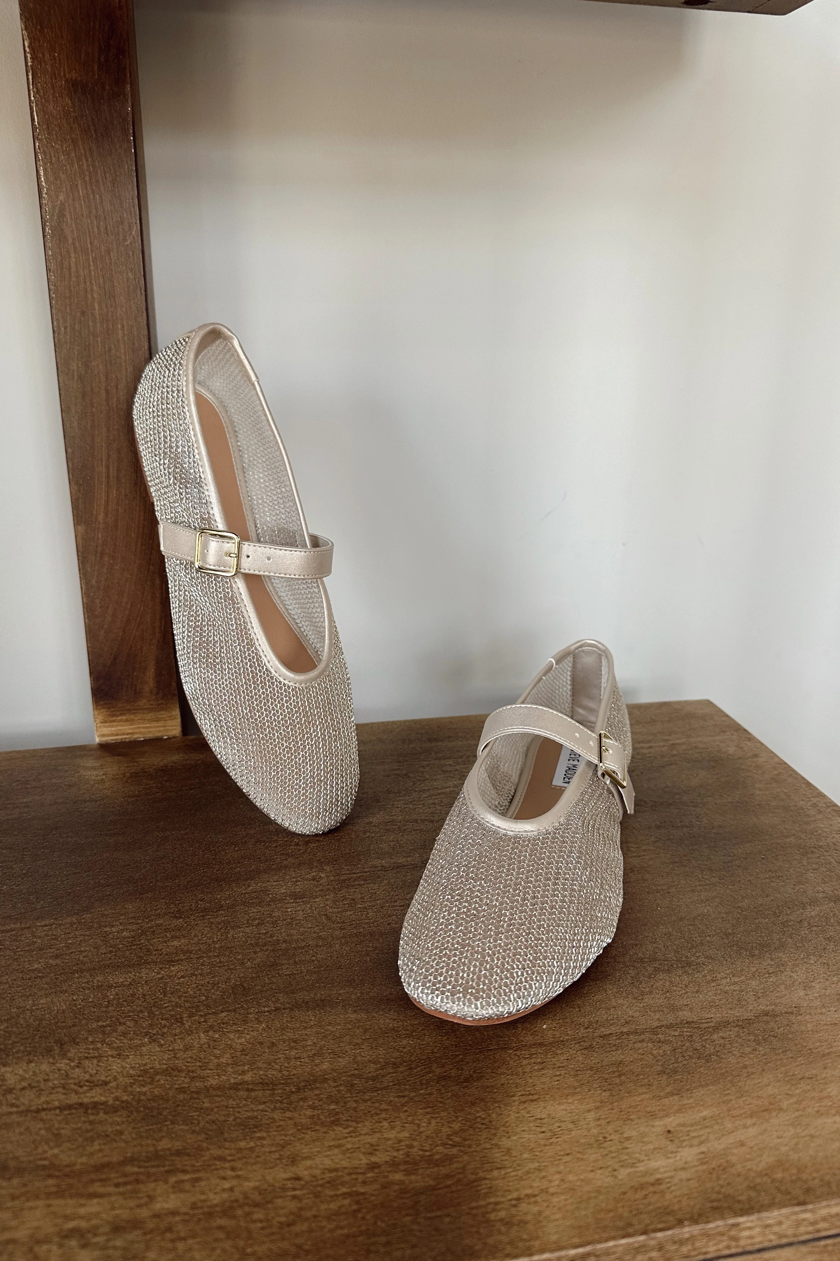 Steve Madden Dreaming Gold Mesh Flat - Image 2