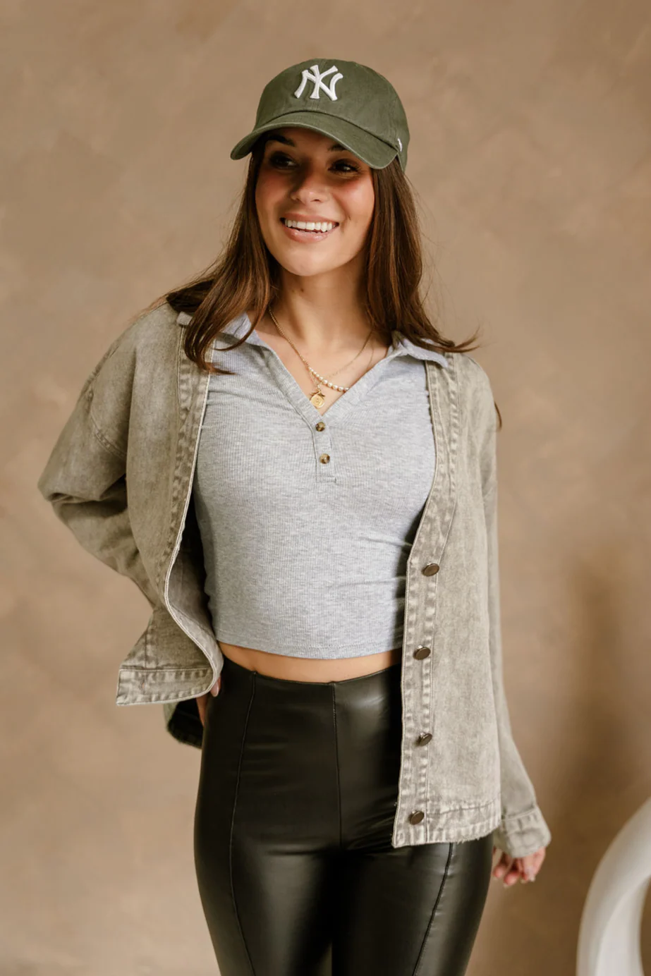 Marley Washed Grey Denim Lightweight Jacket - Image 4