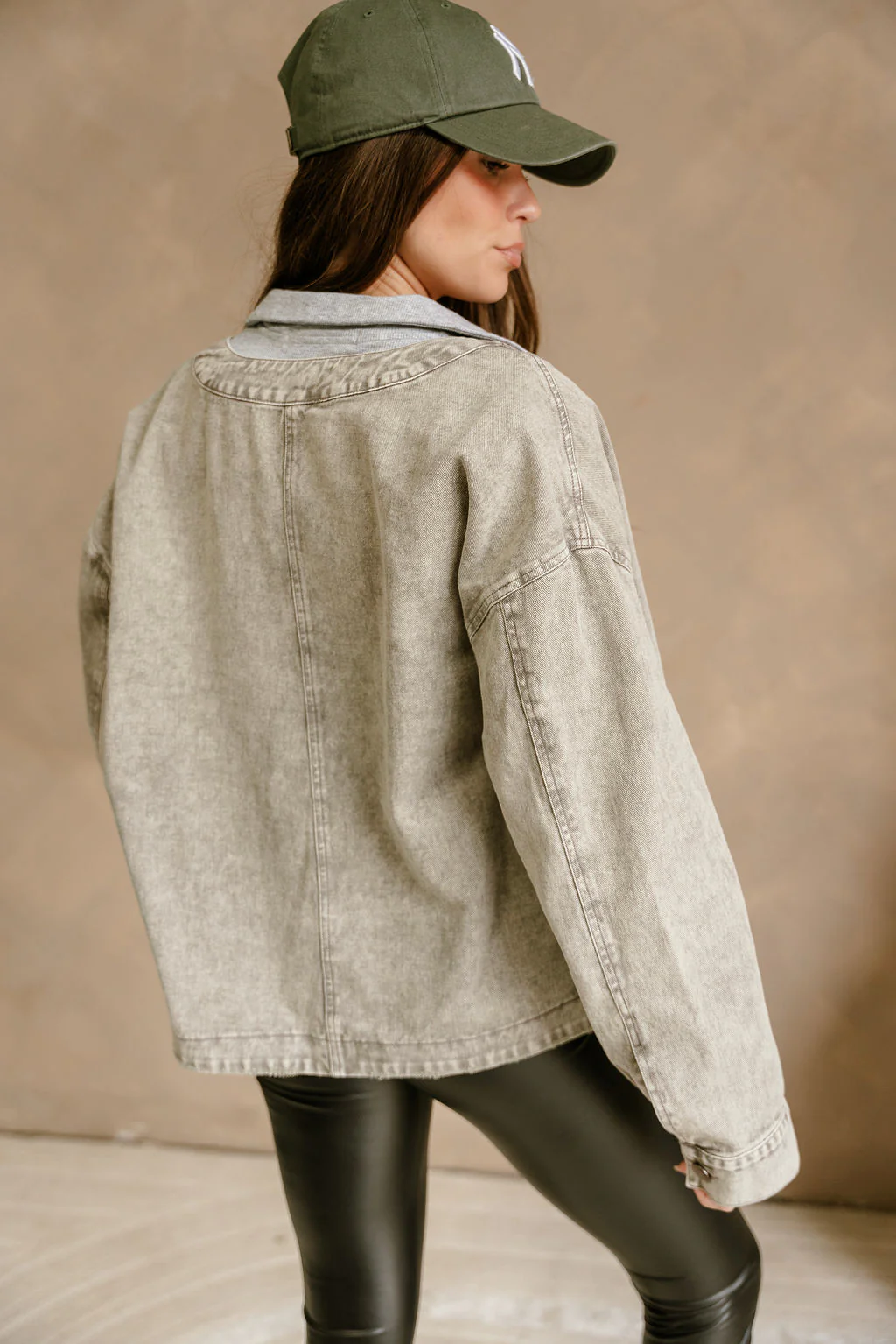Marley Washed Grey Denim Lightweight Jacket - Image 8