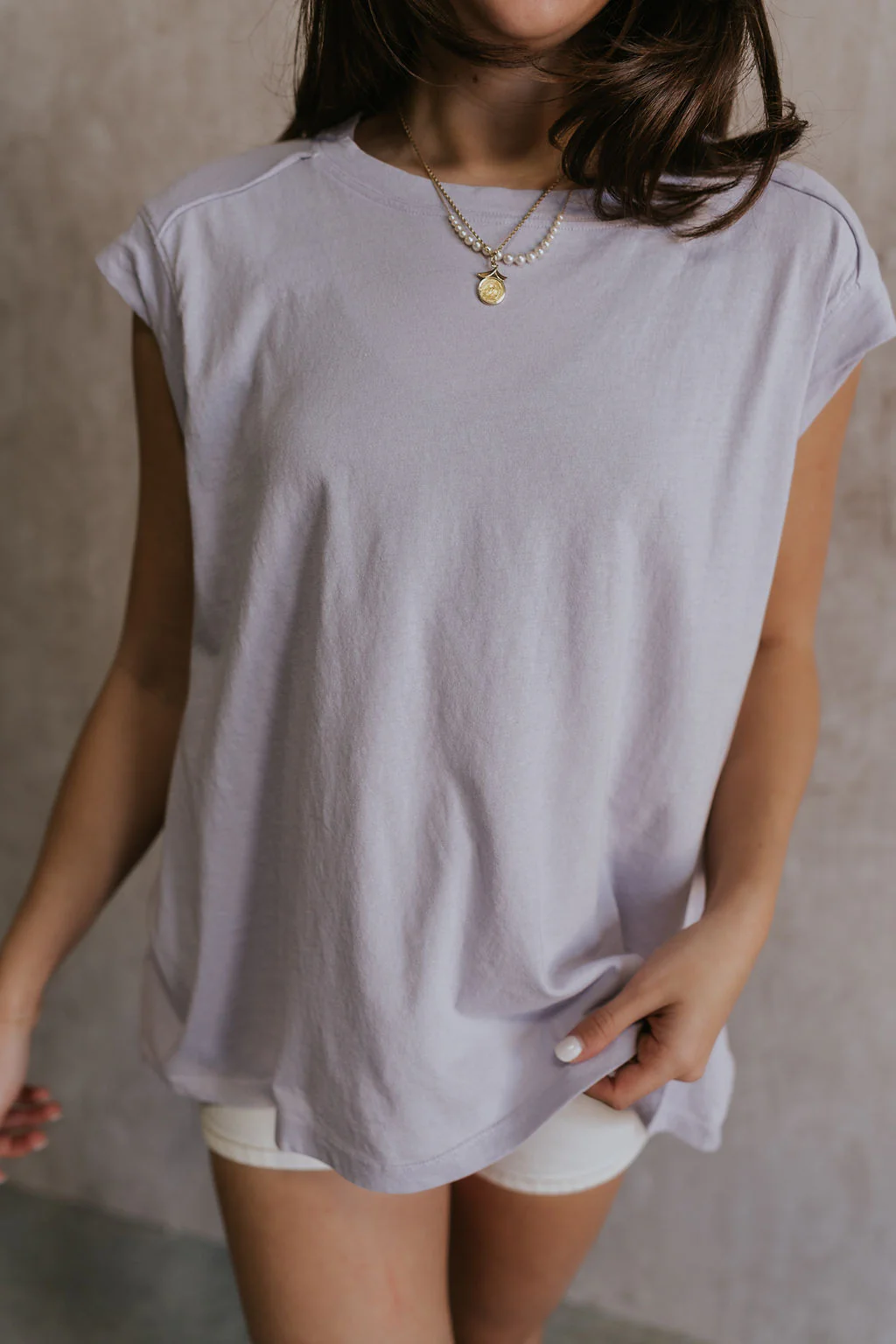Khloe Lavender Short Sleeve Top - Image 3