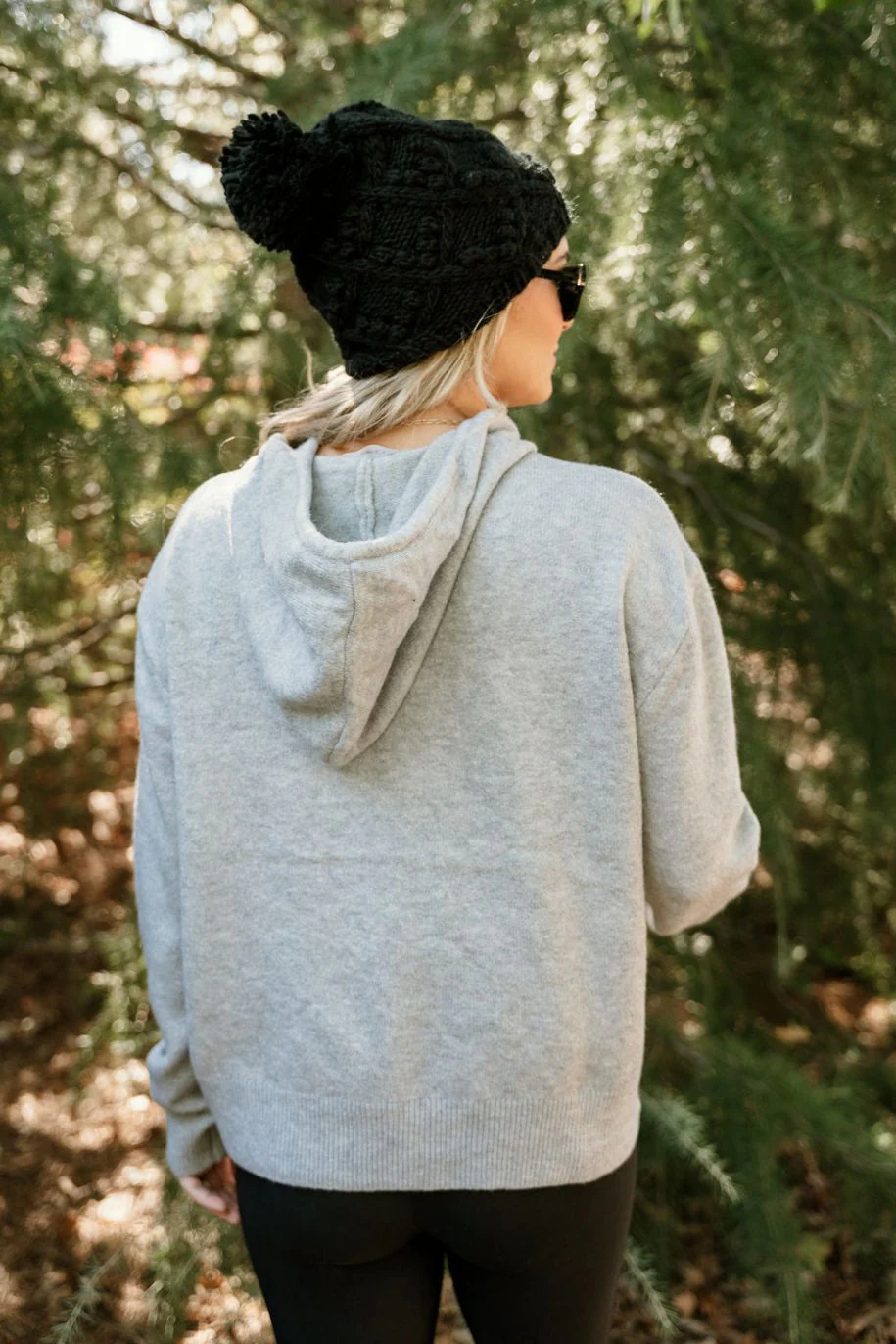 Sloan Heather Grey Hoodie Sweater - Image 3