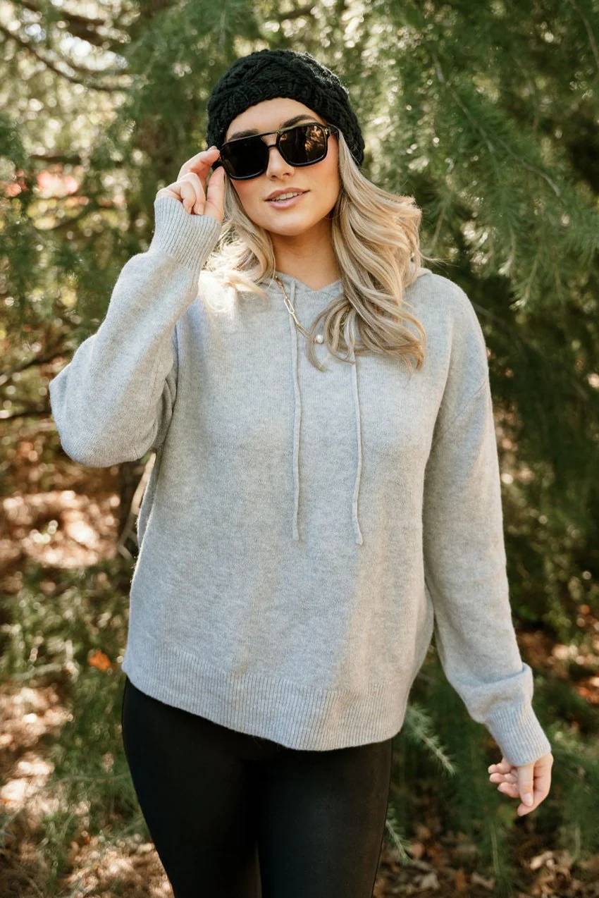 Sloan Heather Grey Hoodie Sweater - Image 6