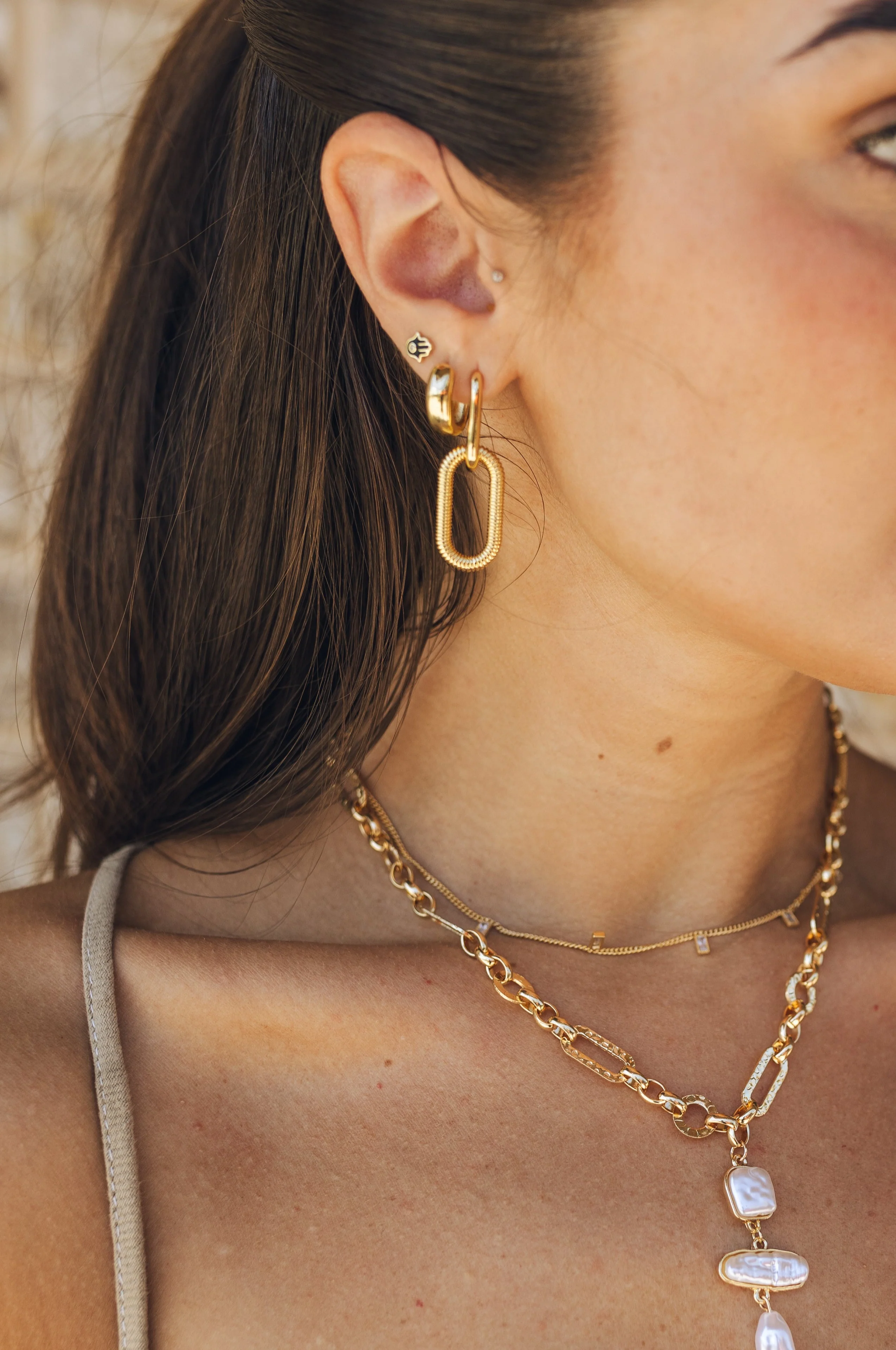 Eden Gold Dipped Dangle Earring