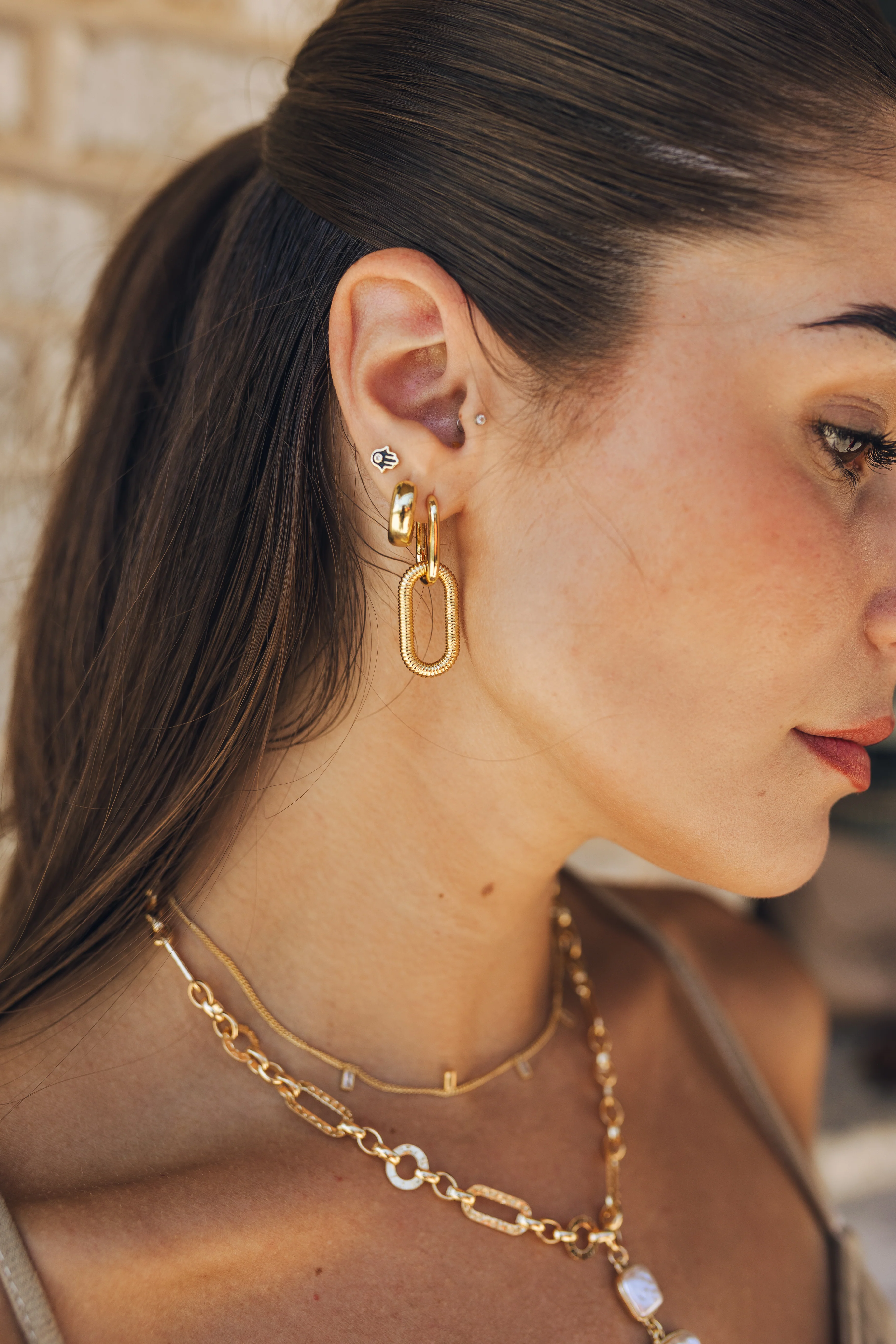 Eden Gold Dipped Dangle Earring - Image 2