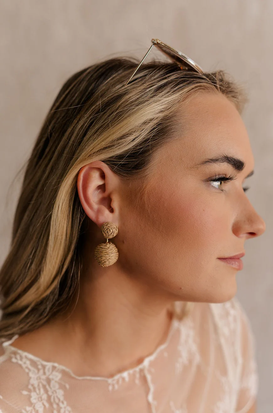 Aubriella Raffia Lantern Earrings