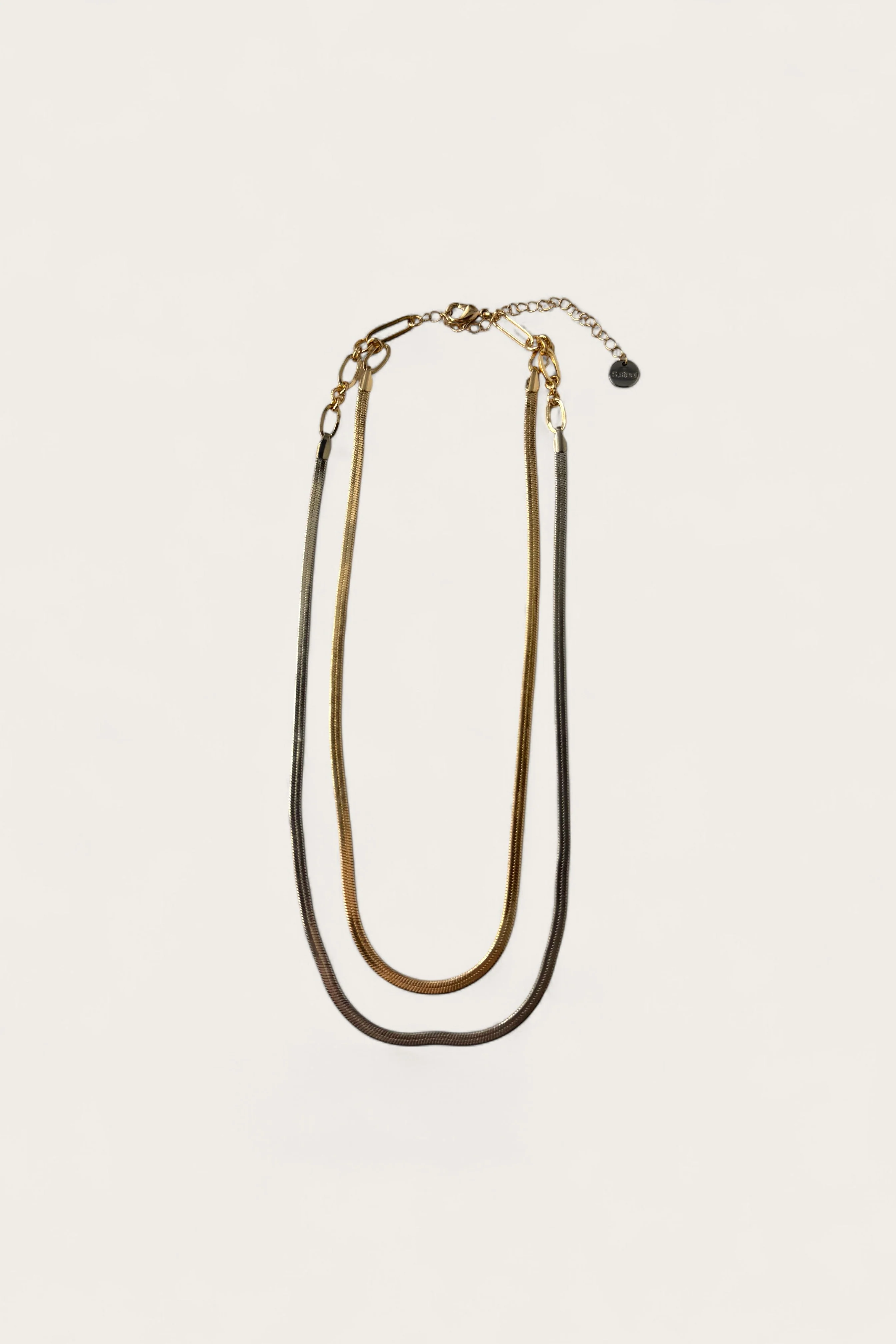 Elaina Gold & Silver Layered Necklace - Image 2