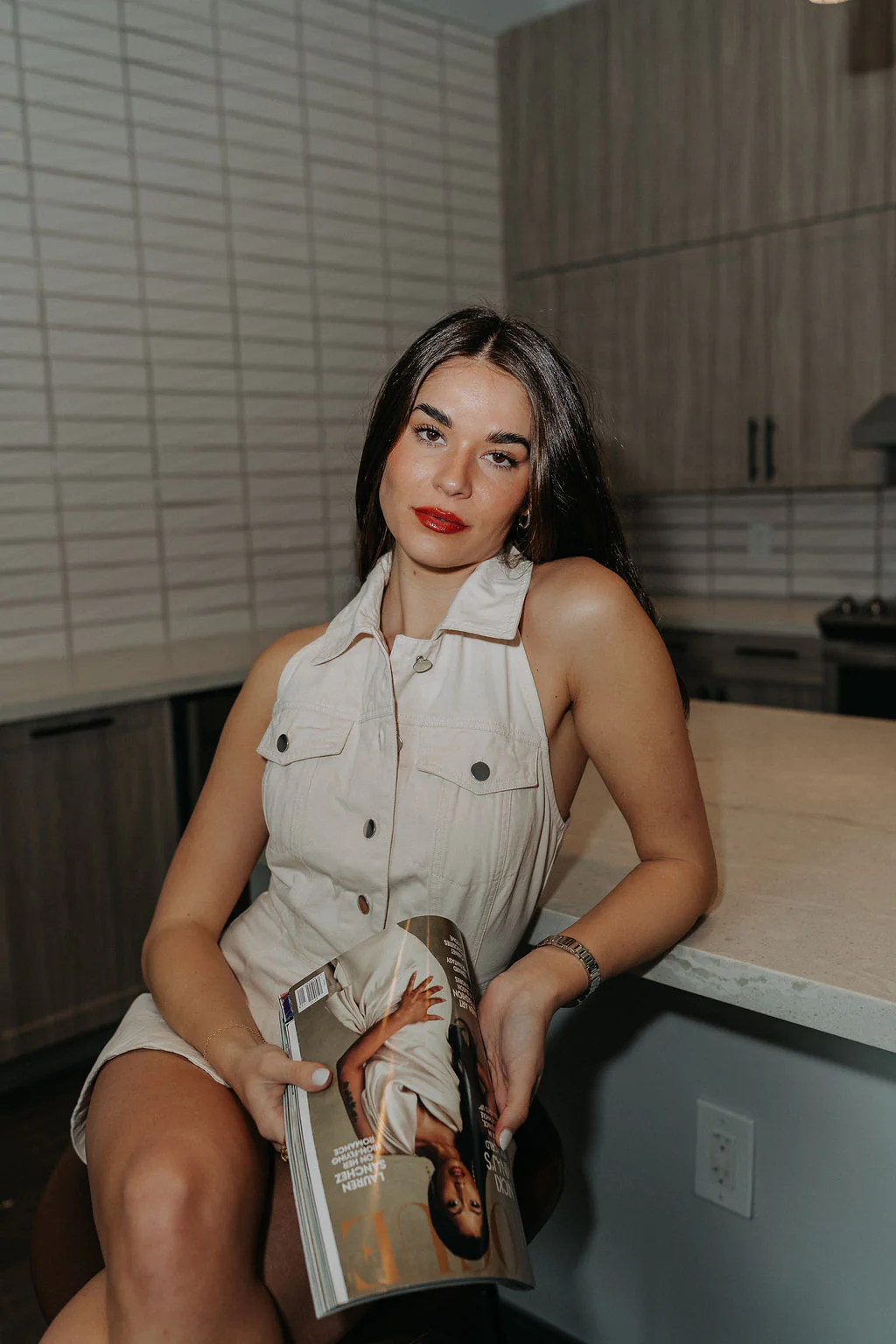 Eleanor Sleeveless Button Front Mini Dress - Image 10
