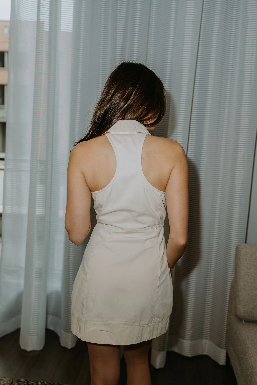 Eleanor Sleeveless Button Front Mini Dress - Image 12