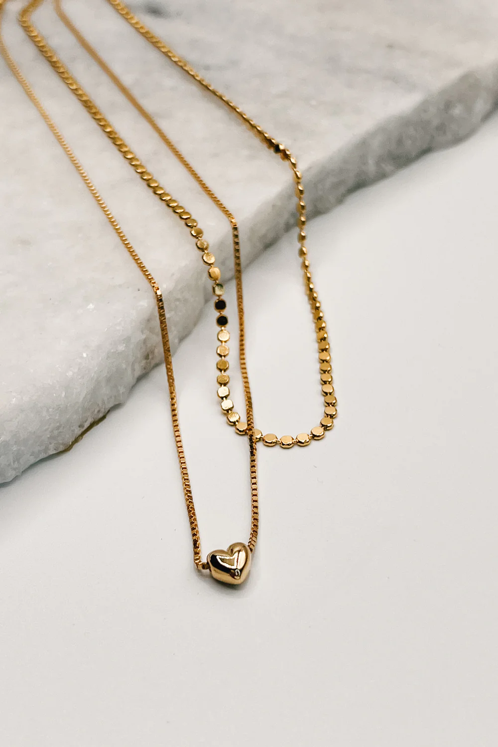 Elena Double Layer Gold Necklace - Image 2