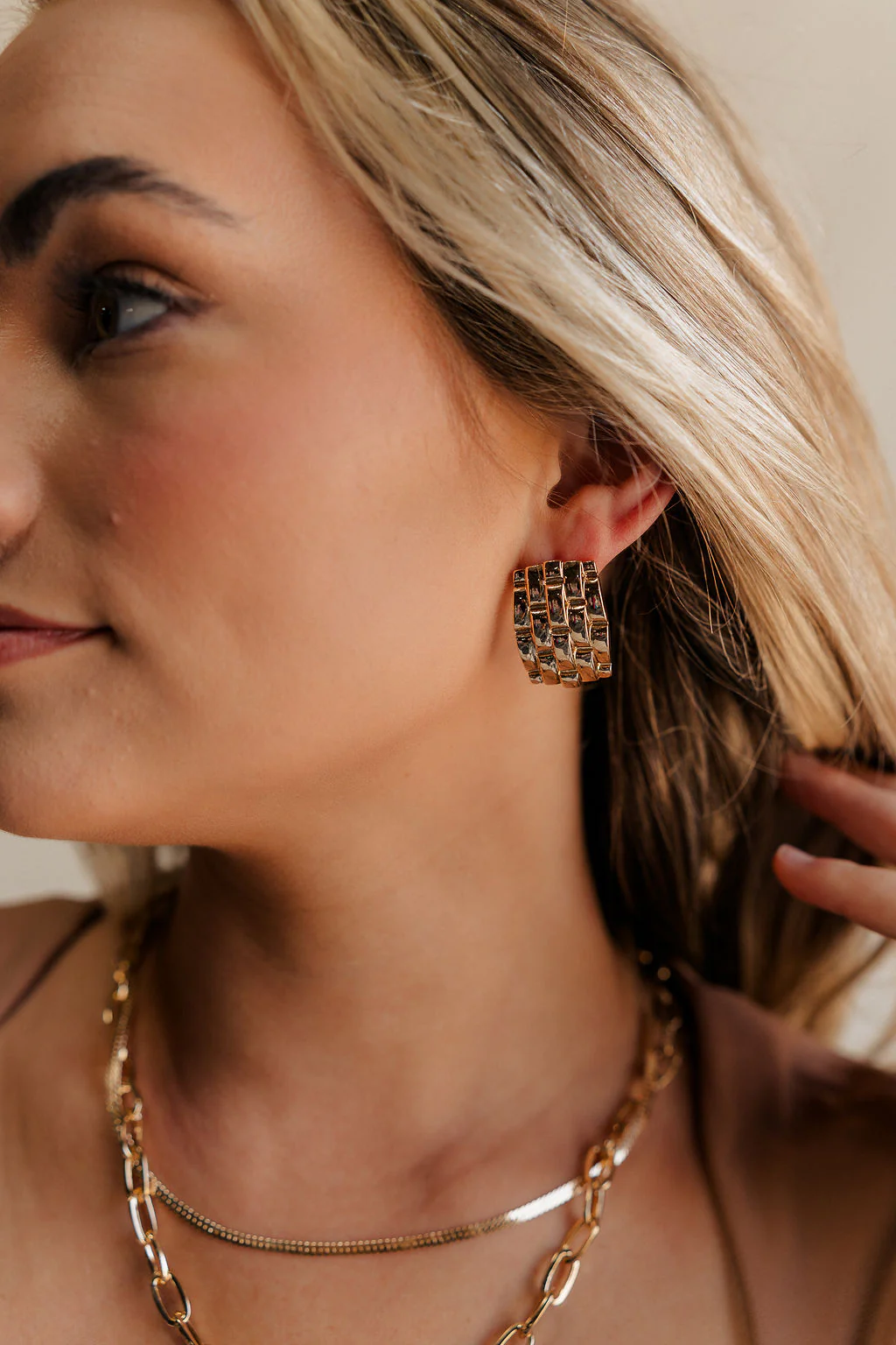 Eliana Gold Woven Stud Earring