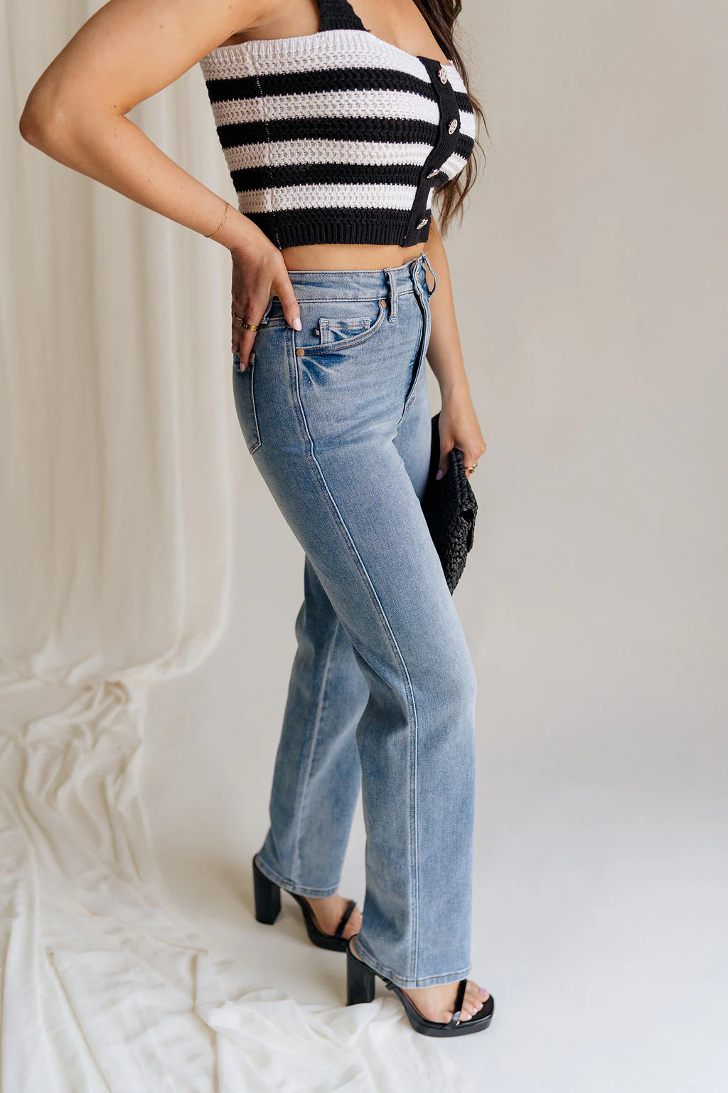 Eliana Medium Wash Straight Leg Jeans - Image 3