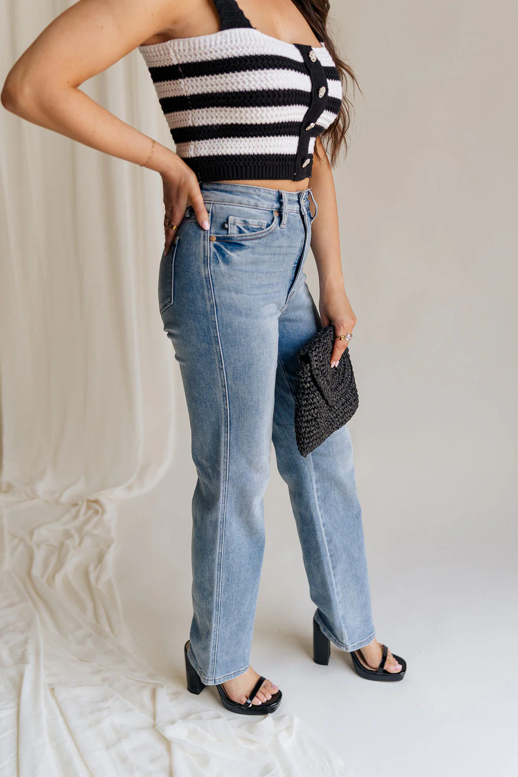 Eliana Medium Wash Straight Leg Jeans - Image 5