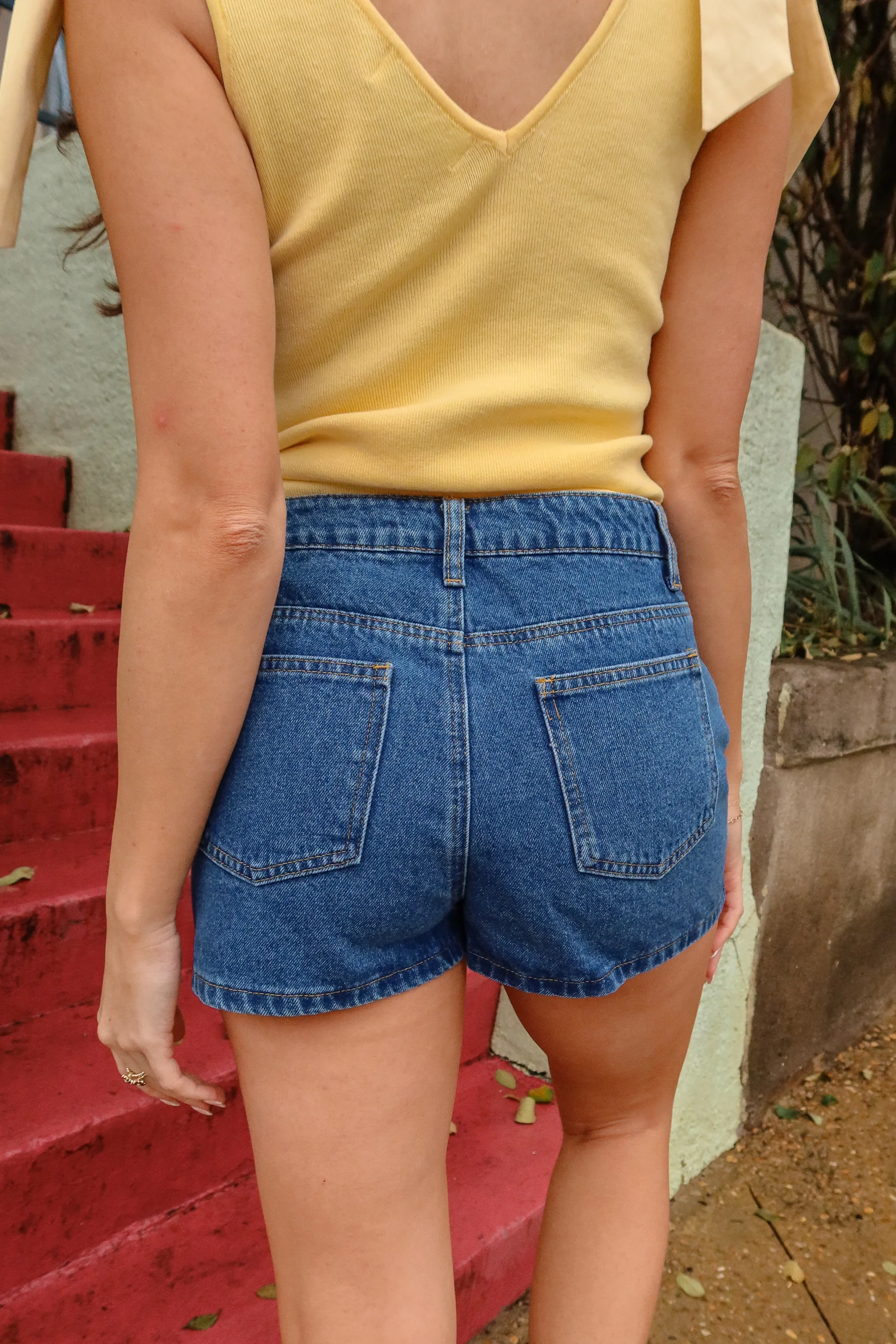 Elise Dark Denim Mini Skort - Image 4