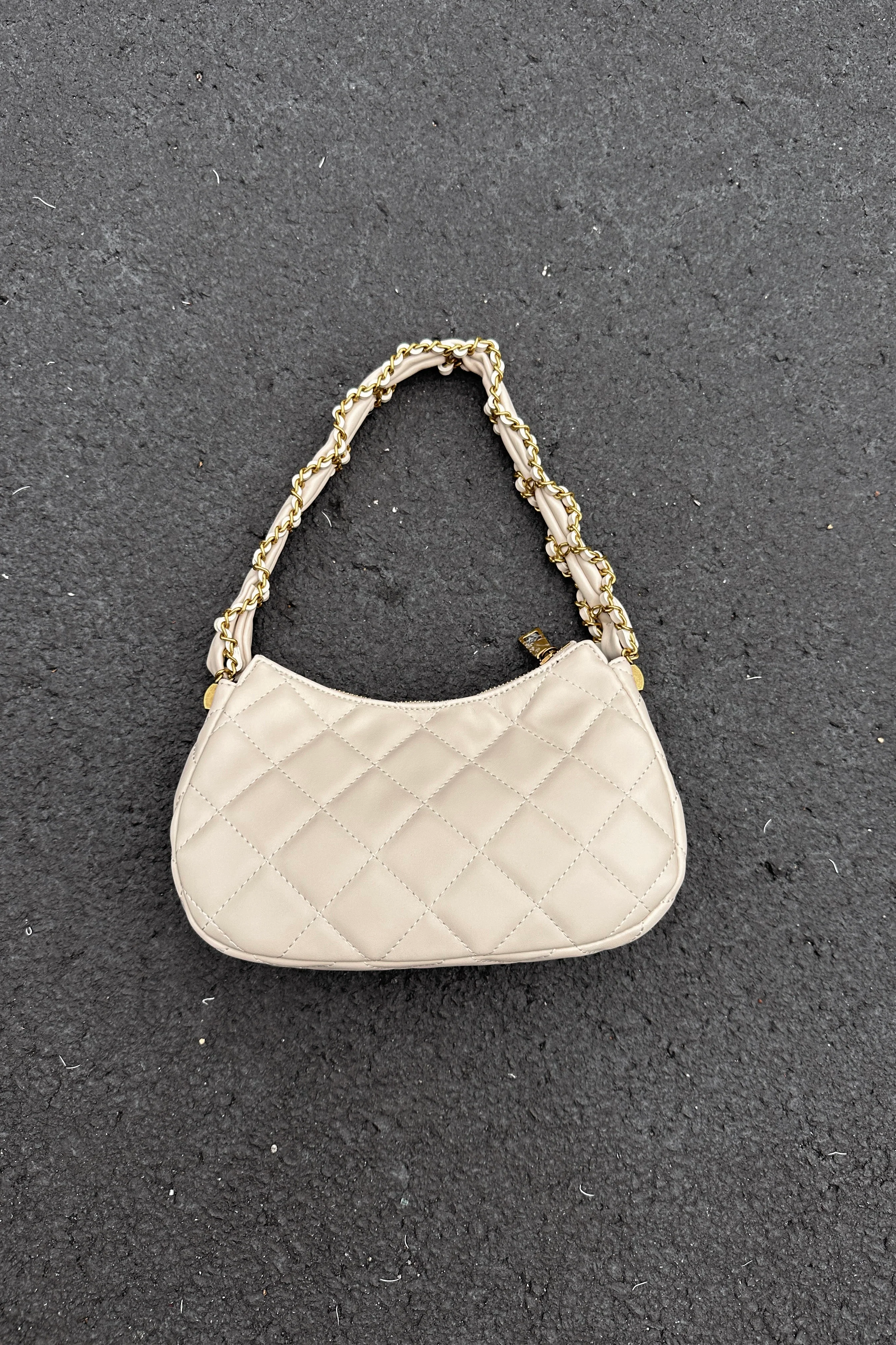 Ellie Cream & Gold Chain Purse - Image 5