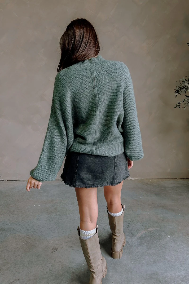 Elliott Green Mock Neck Sweater - Image 7
