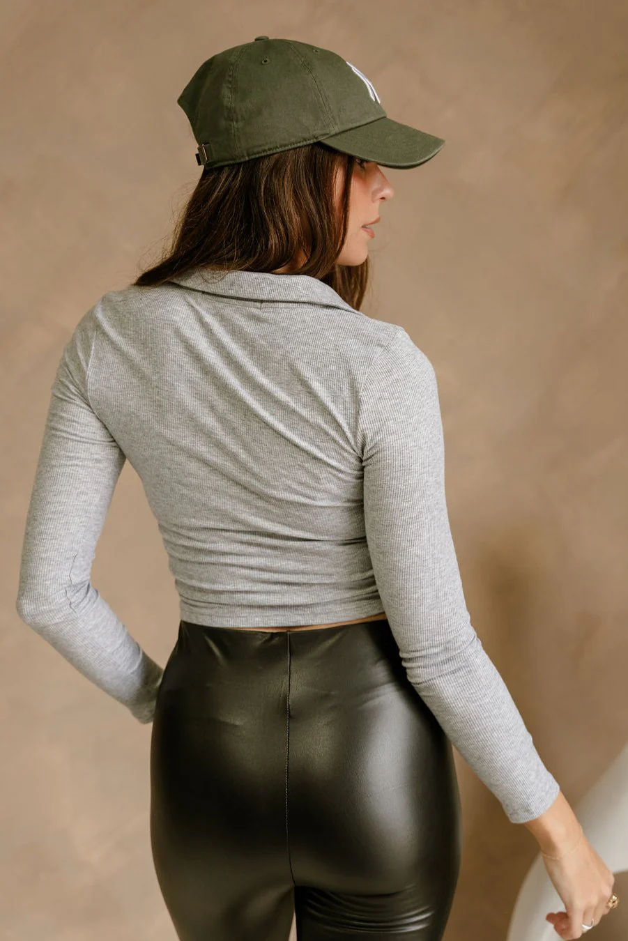 Elodie Heather Grey Long Sleeve Top - Image 10