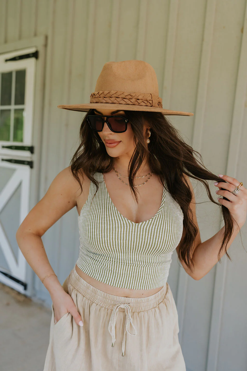 Elsie Stripe V-Neckline Tank - Image 20