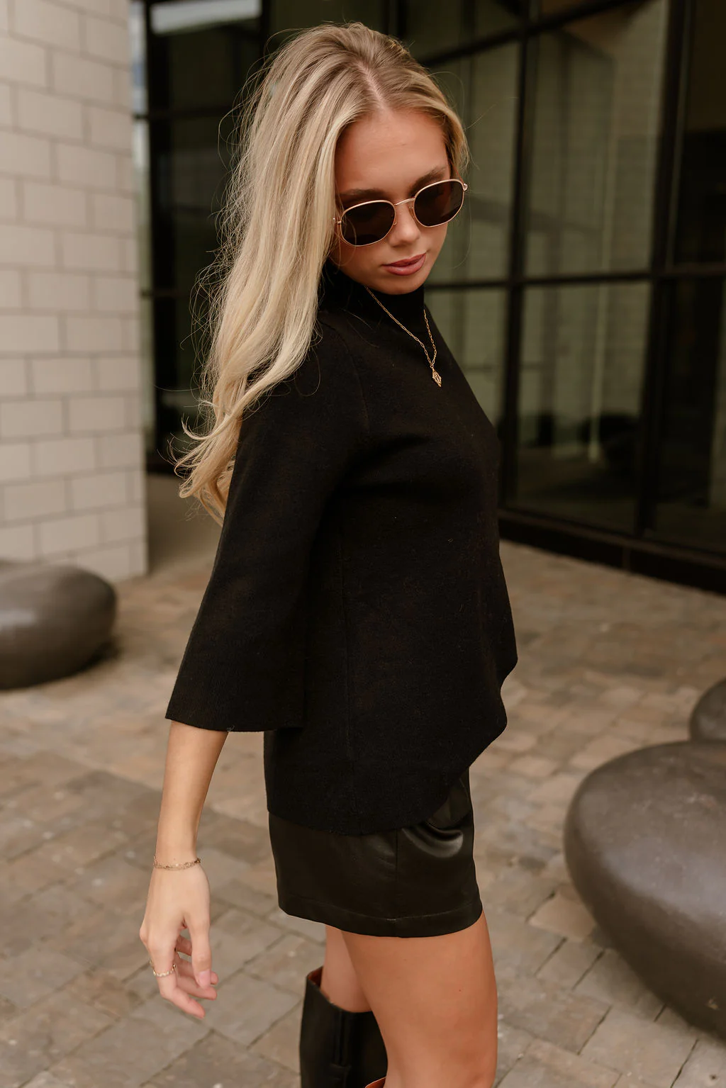 Ember Black Soft Knit Sweater - Image 3