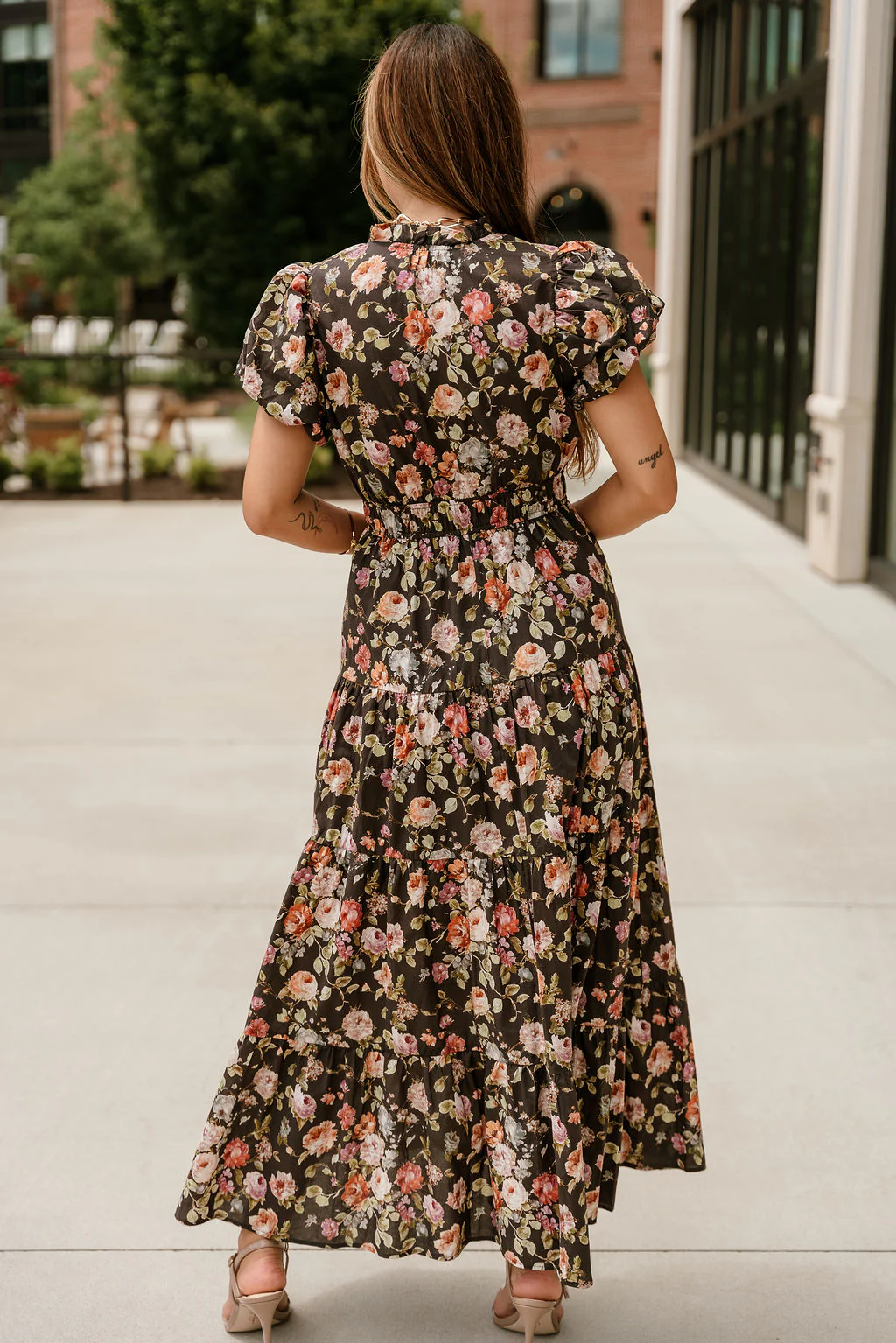 Emelia Brown Multi Floral Maxi Dress - Image 9