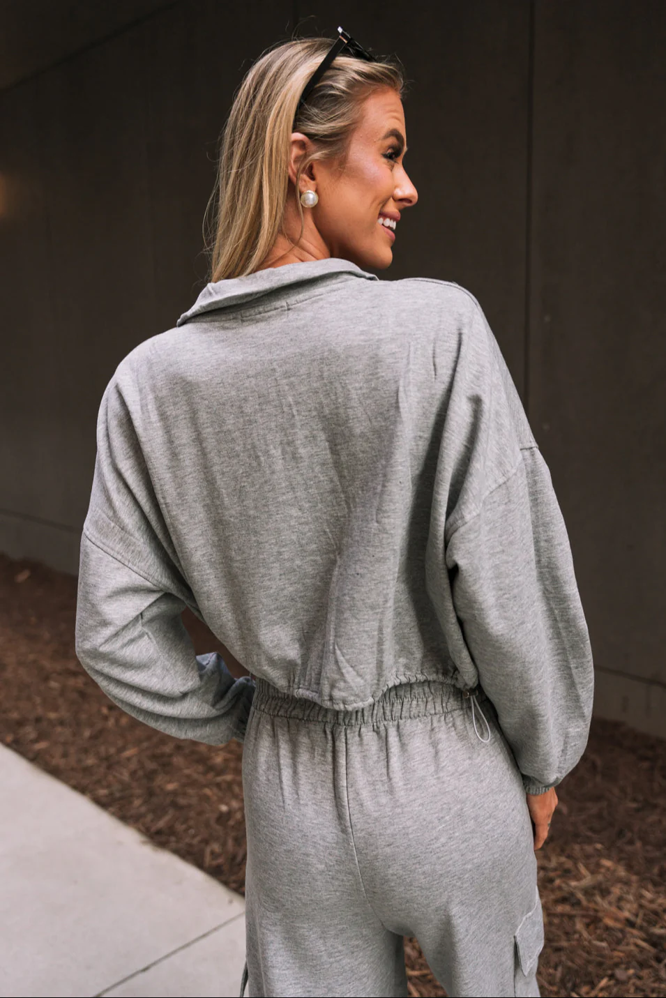 Emelia Heather Grey Zip-Up Jacket - Image 3