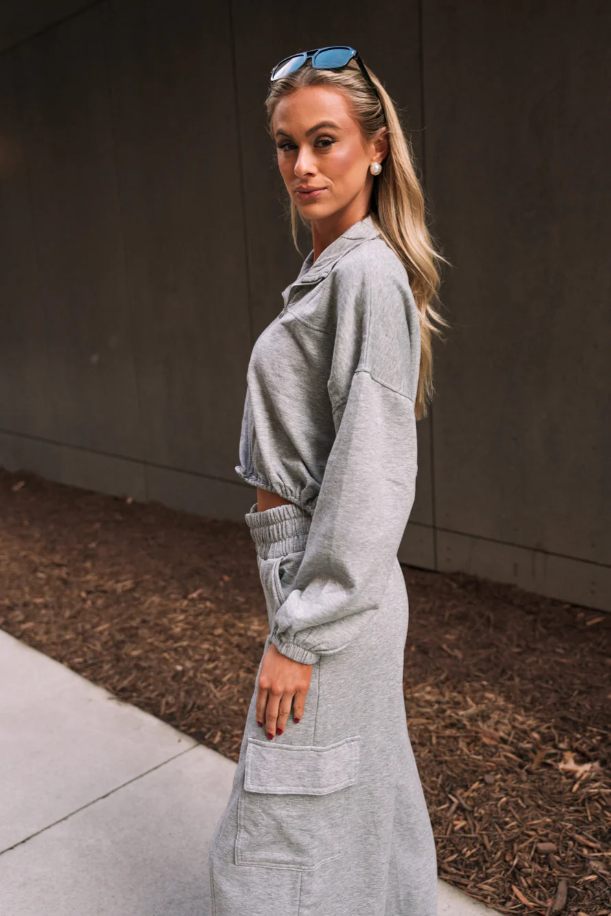 Emelia Heather Grey Zip-Up Jacket - Image 5