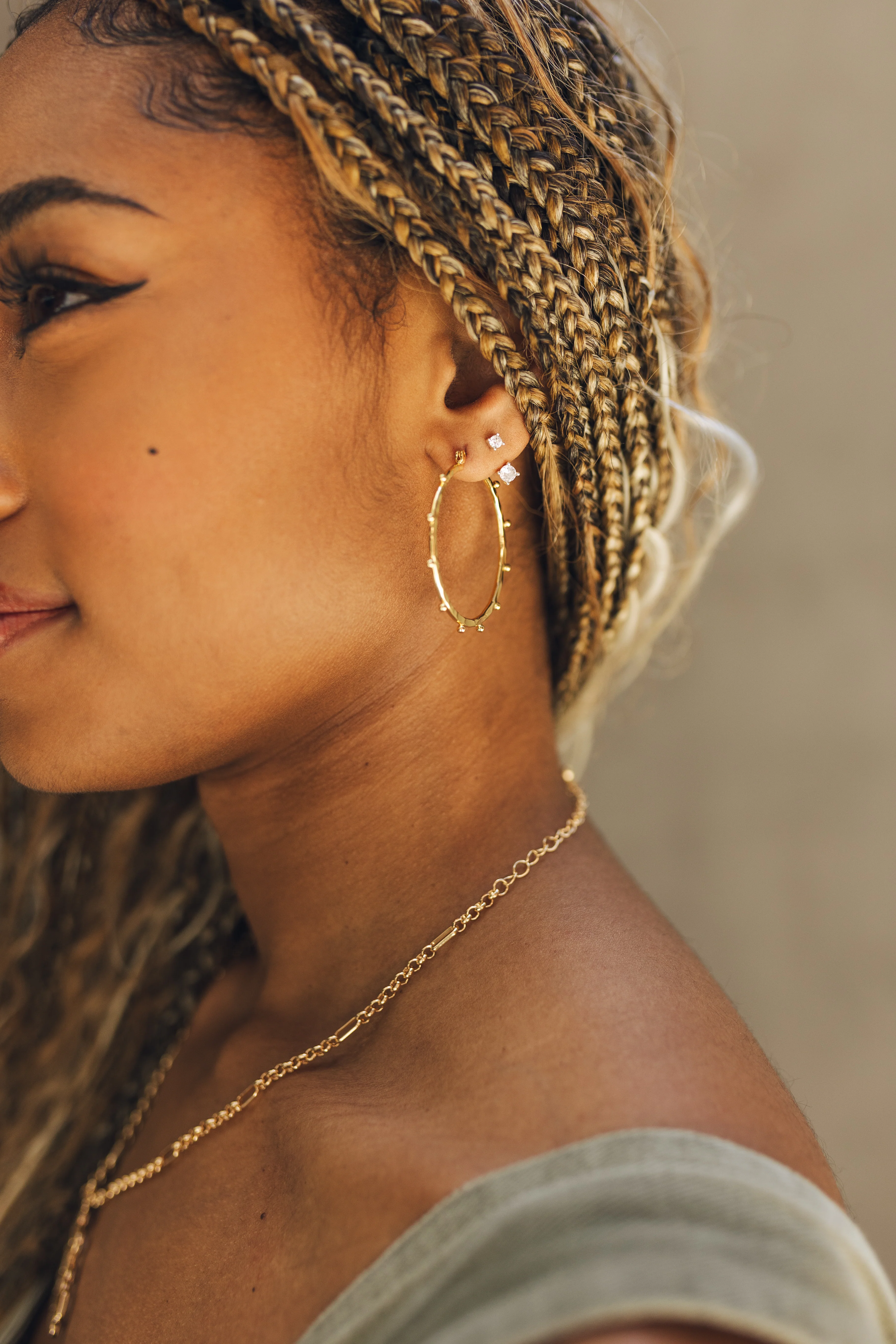 Emilia Gold Dipped Hoops