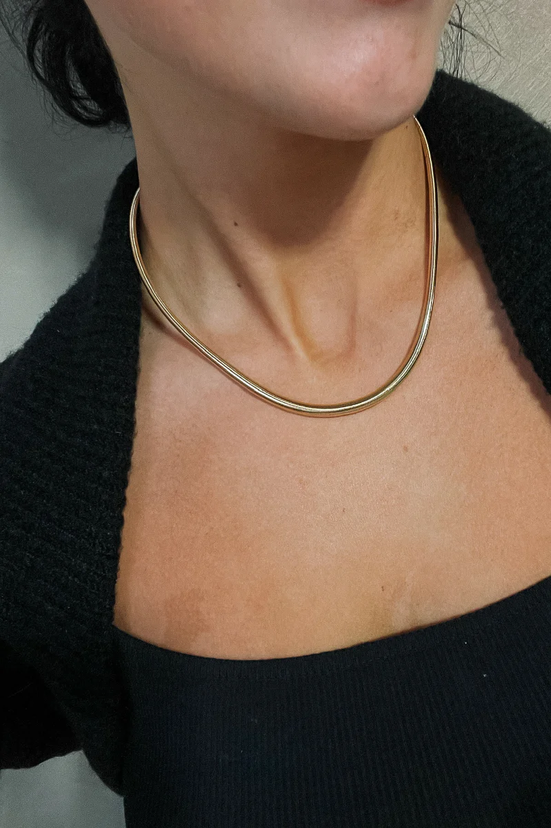 Emilia Gold Slinky Single Layer Necklace