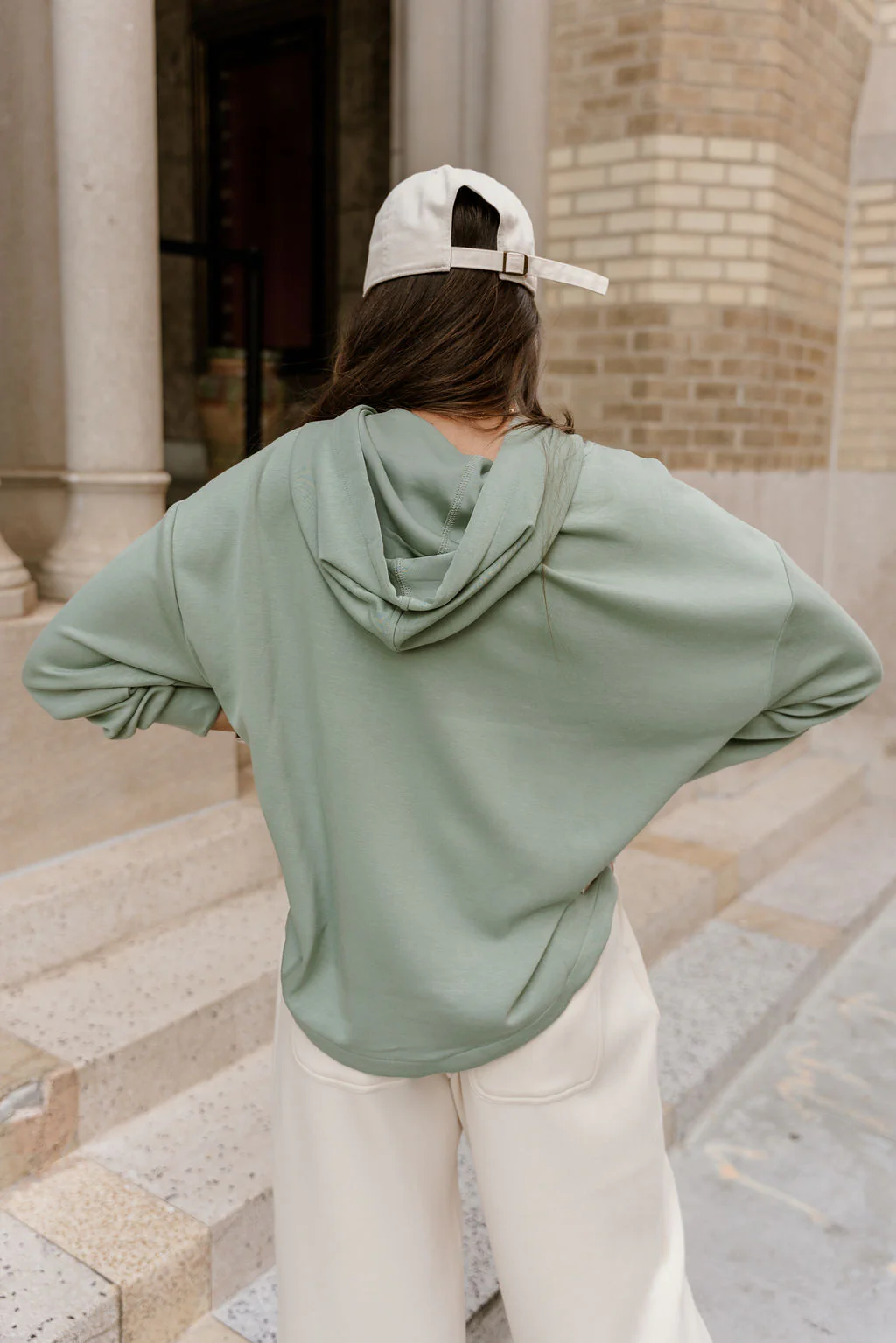 Emilia Light Sage Hoodie Sweatshirt - Image 11