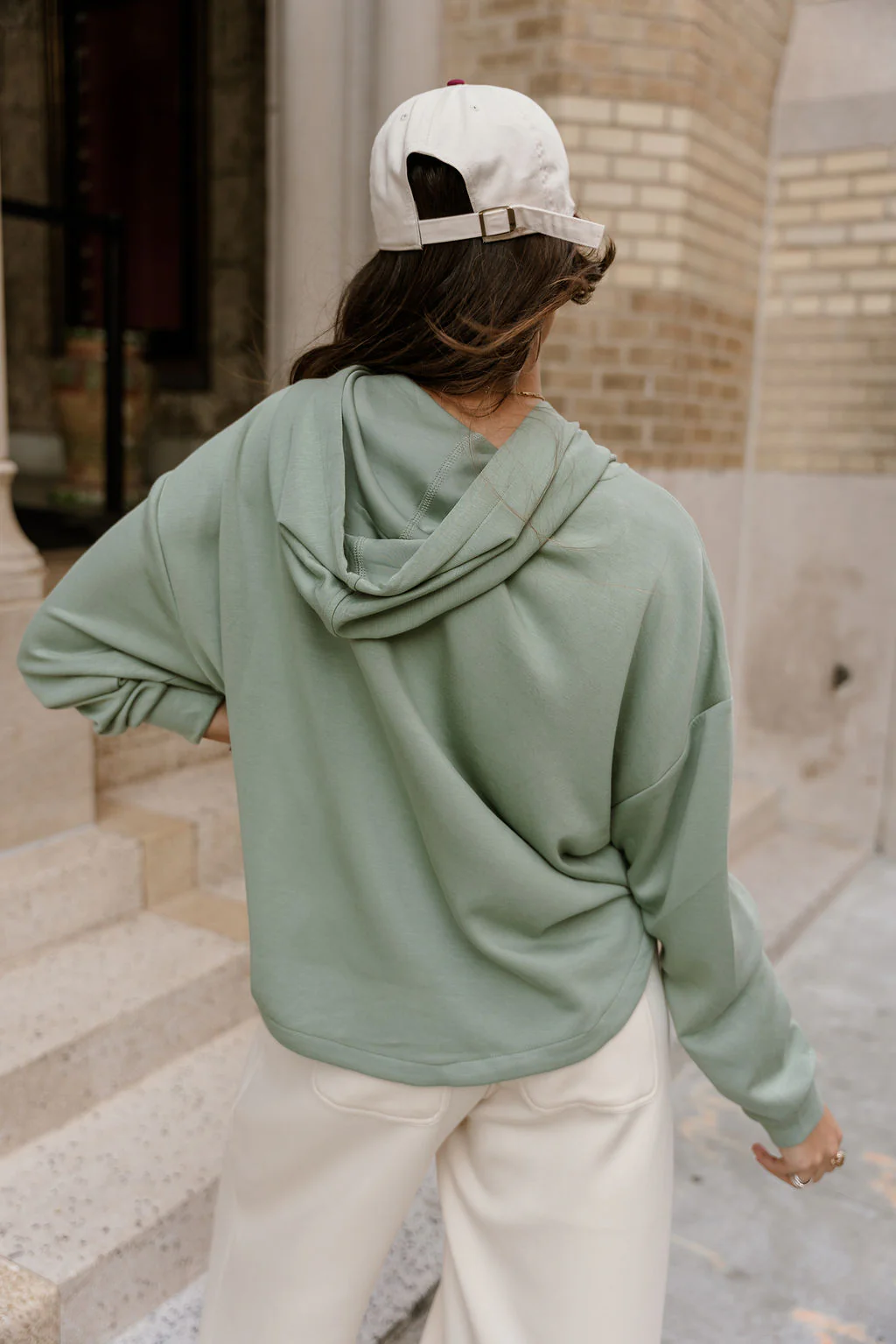 Emilia Light Sage Hoodie Sweatshirt - Image 4