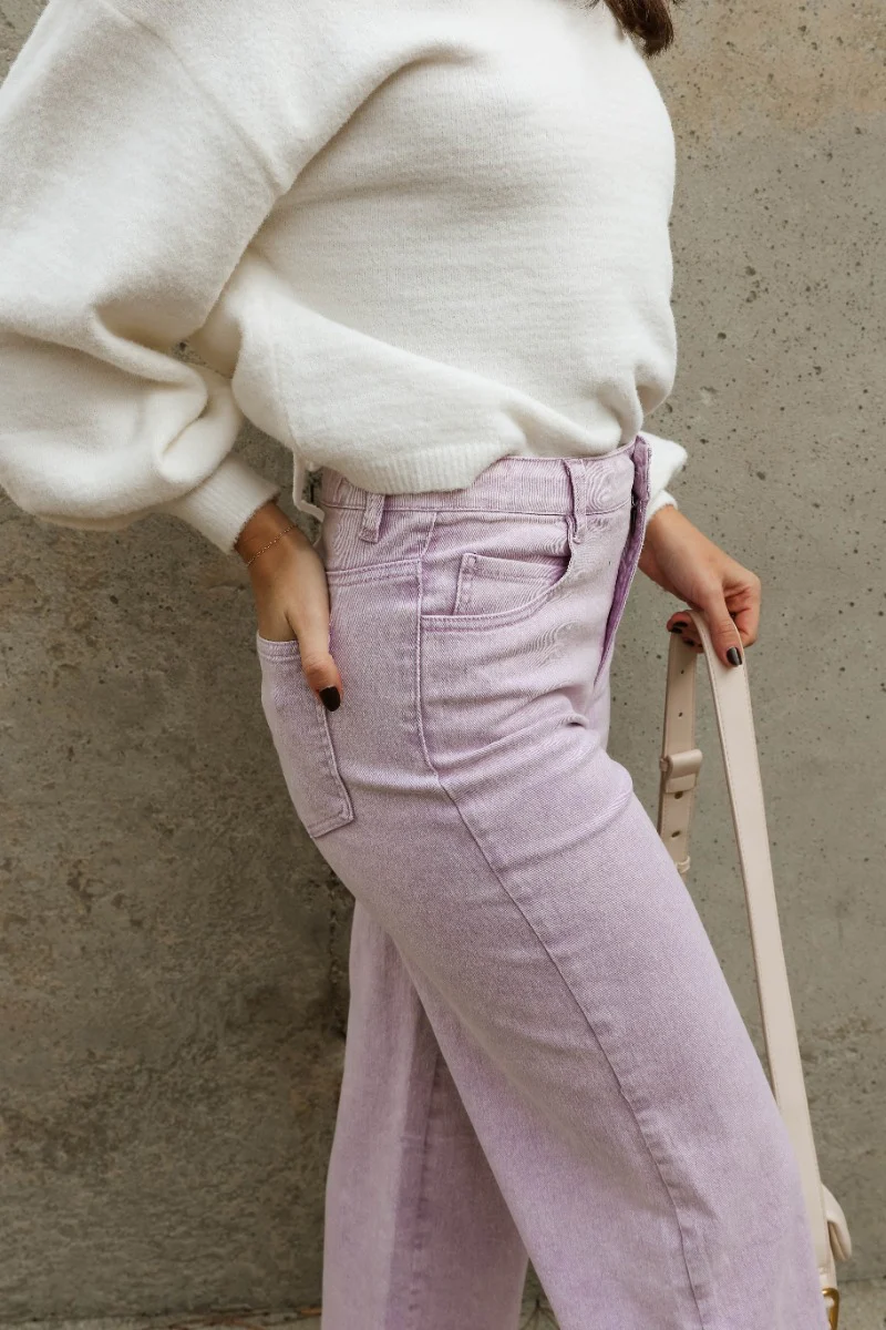 Emily Lavender Wide Leg Pants - Image 5