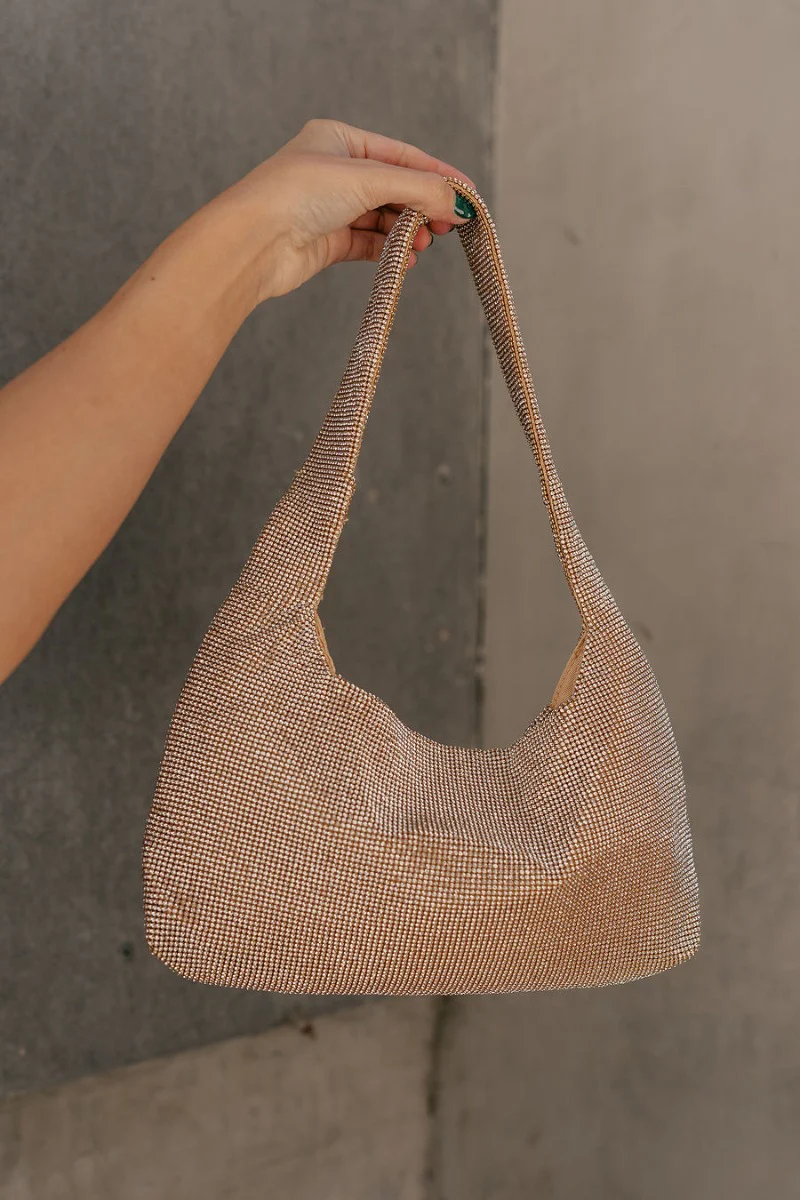 Emma Gold Rhinestone Purse - Image 2