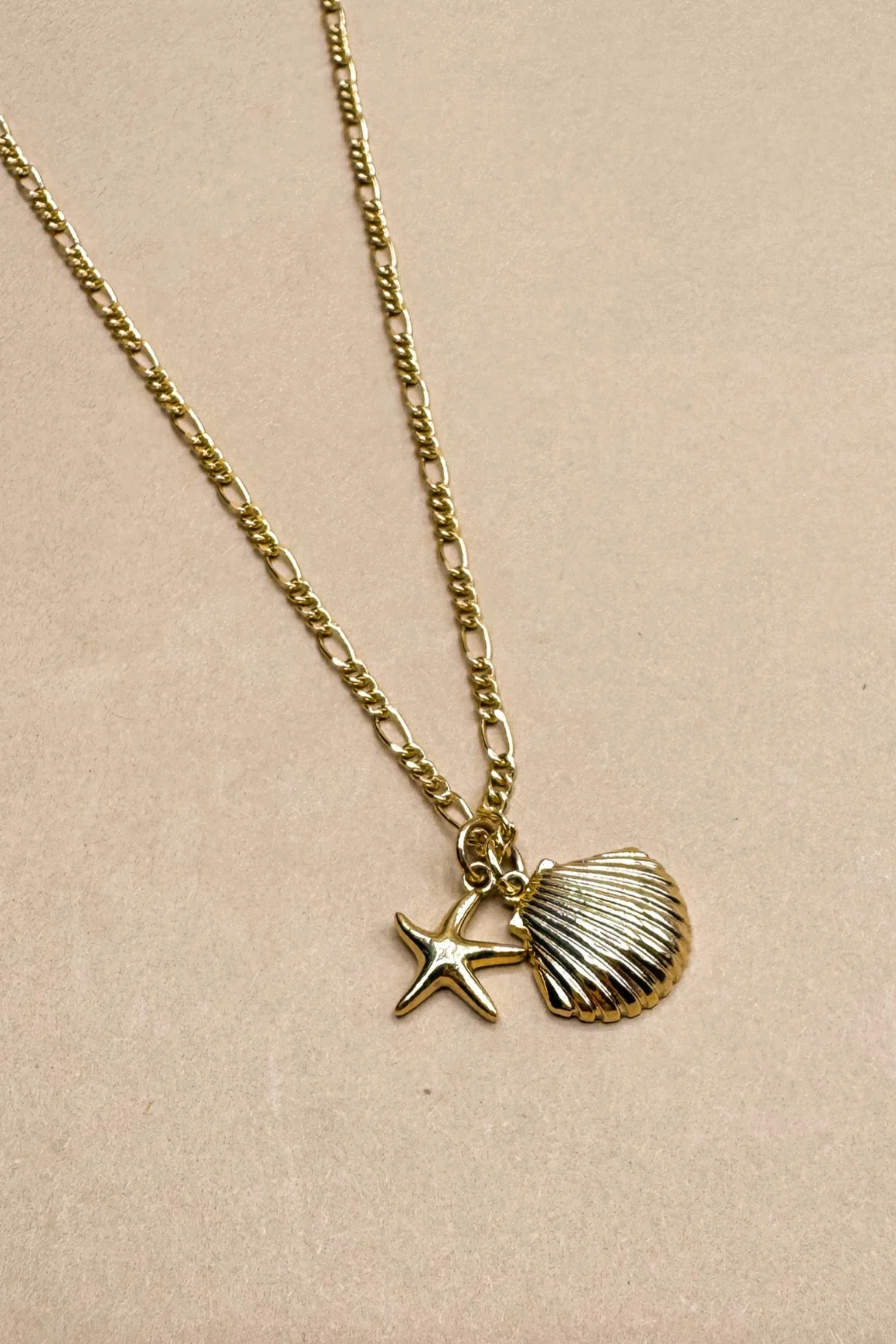 Emma Gold Seashells & Pearl Necklace