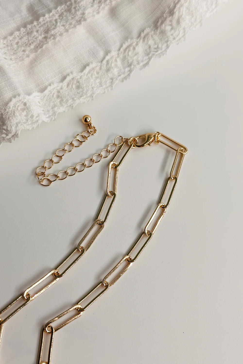 Maria Gold Oval Chain Link Necklace - Image 6