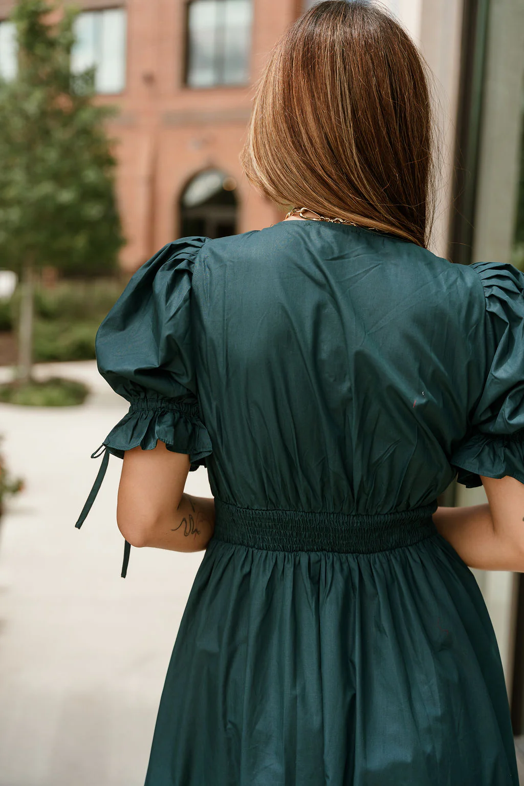 Estella Teal Eyelet Zip-Up Midi Dress - Image 10