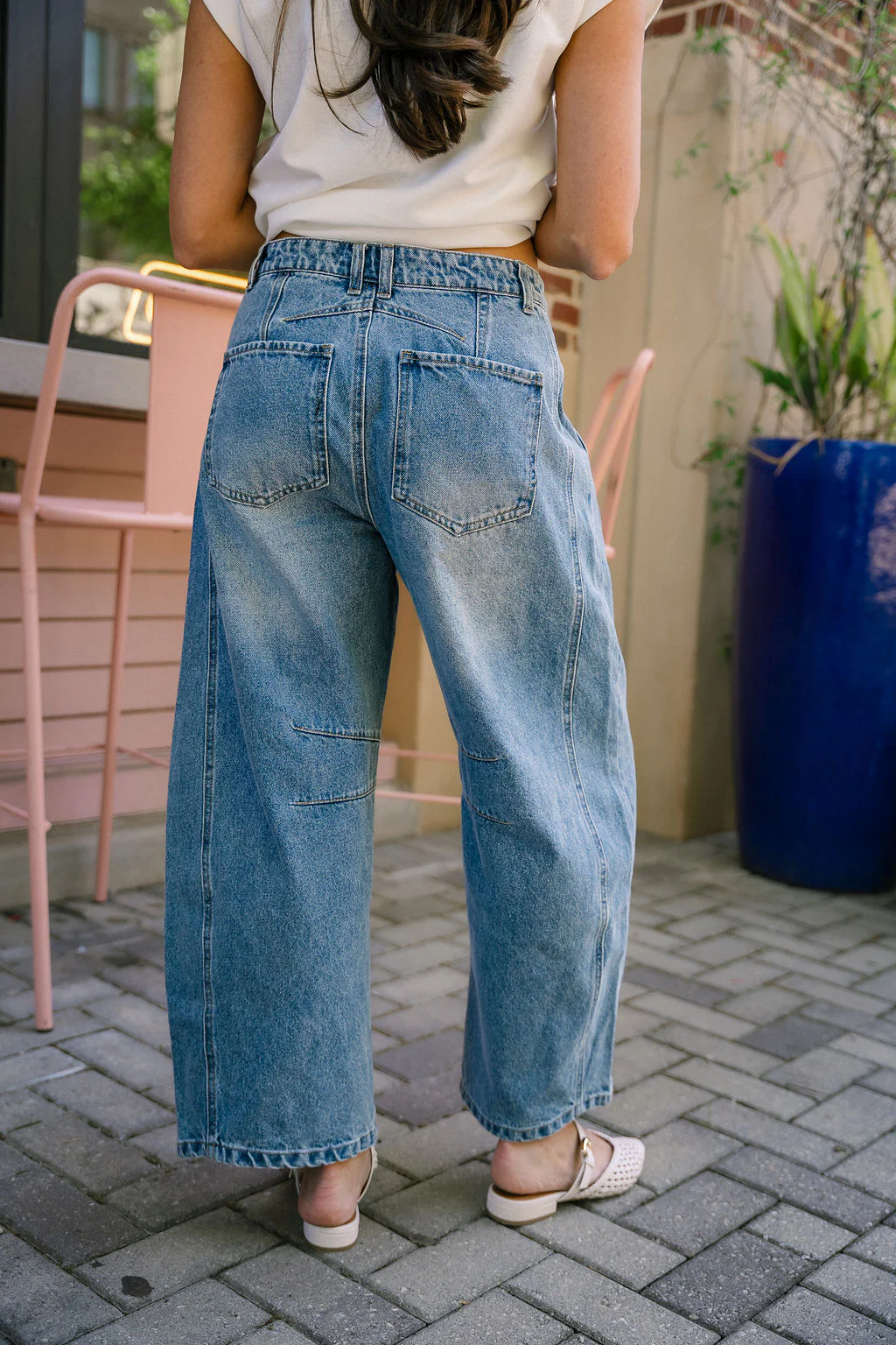 Estelle Medium Denim Barrel Leg Jeans - Image 4