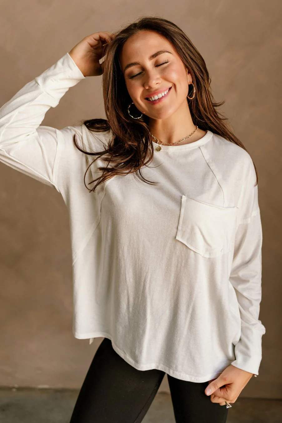 Alina Off White Long Sleeve Top - Image 2