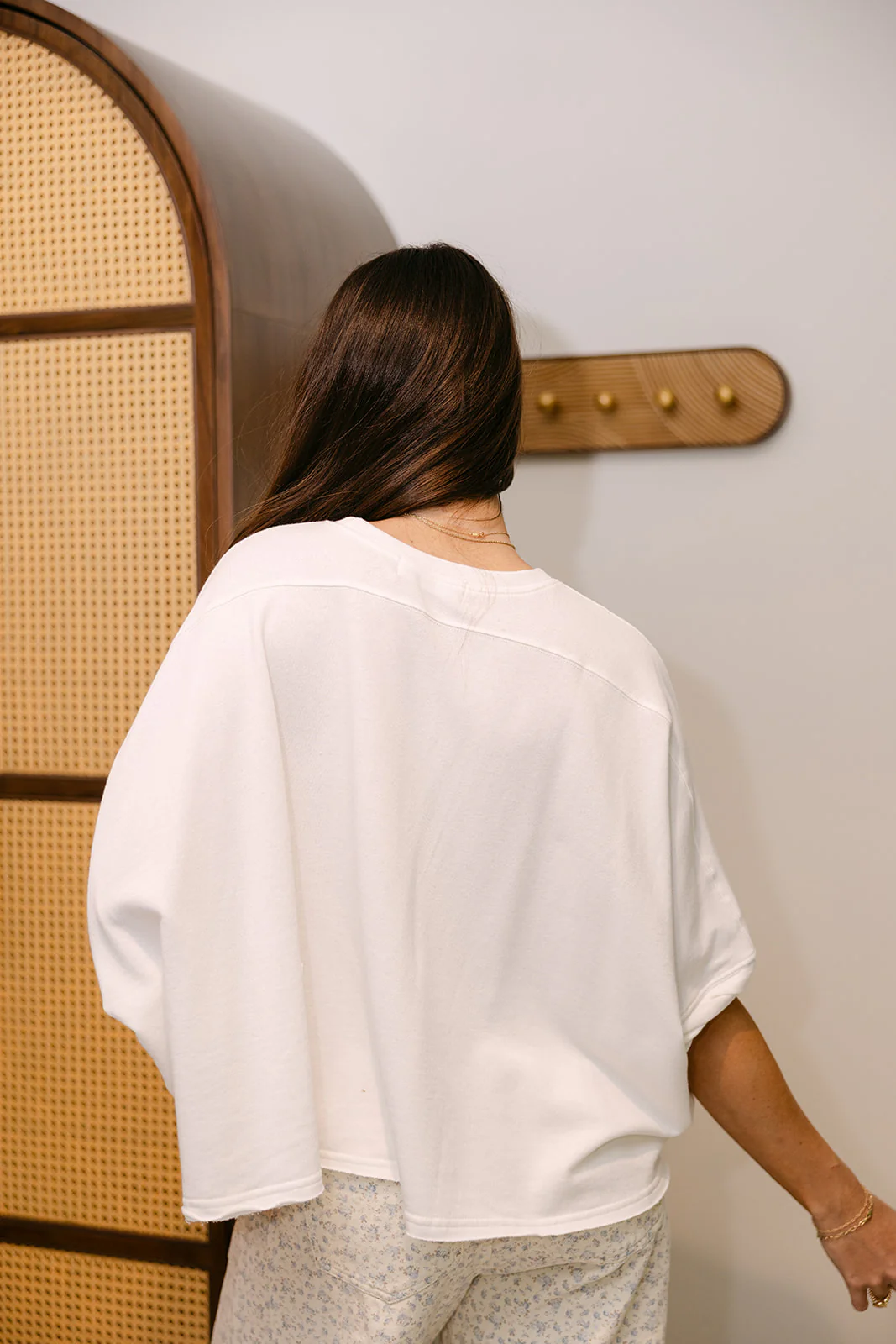 Eva White Oversized Short Sleeve Tee - Image 2