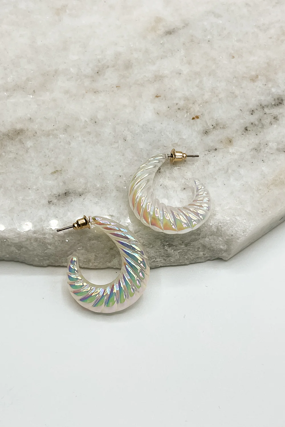 Eve Iridescent Hoops