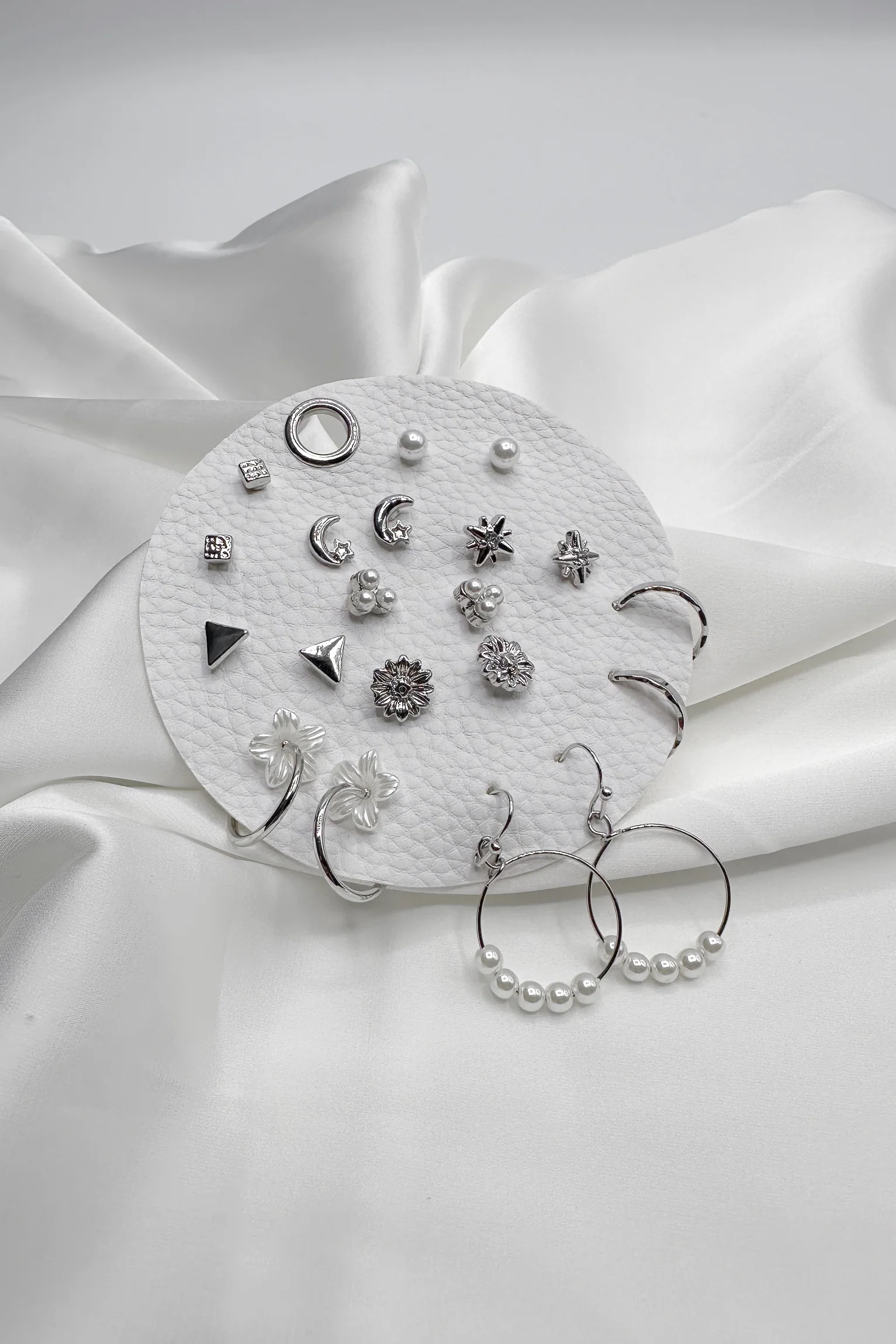 Evelyn Pearl Stud & Hoop Earring Set - Image 5