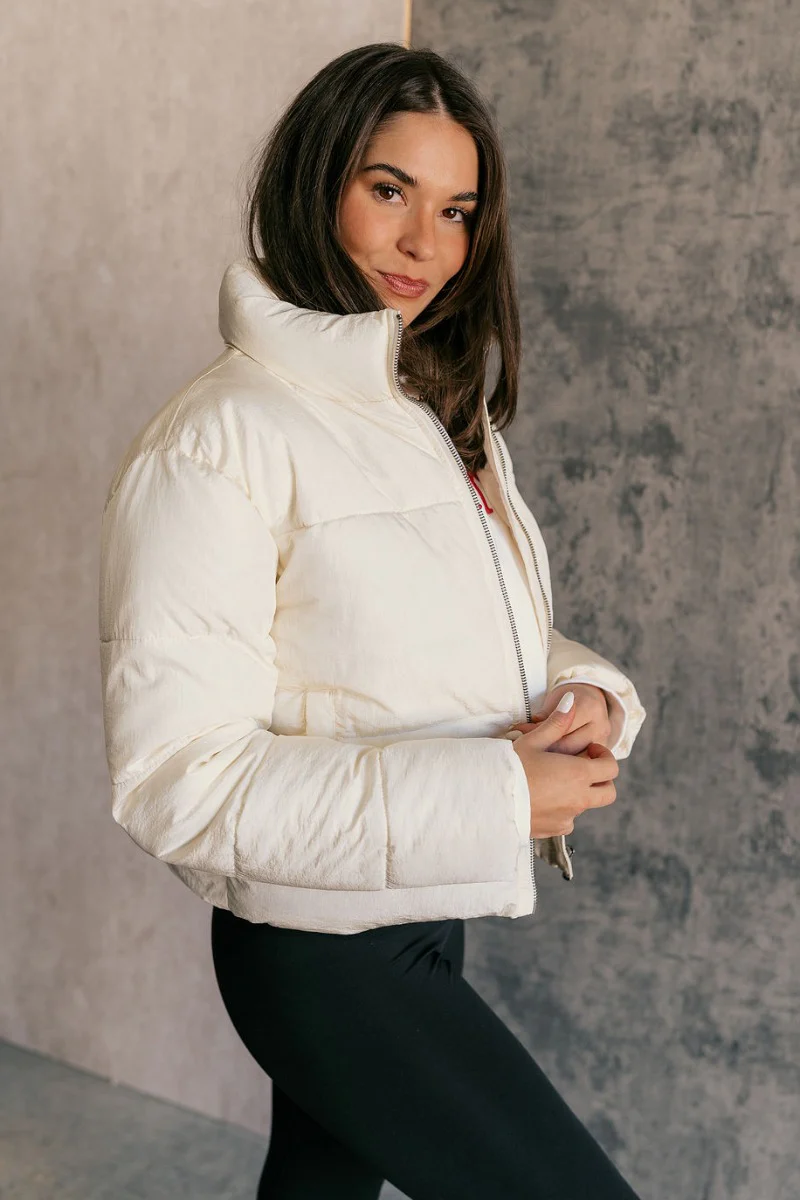 Fairbanks Cream Puffer Long Sleeve Jacket